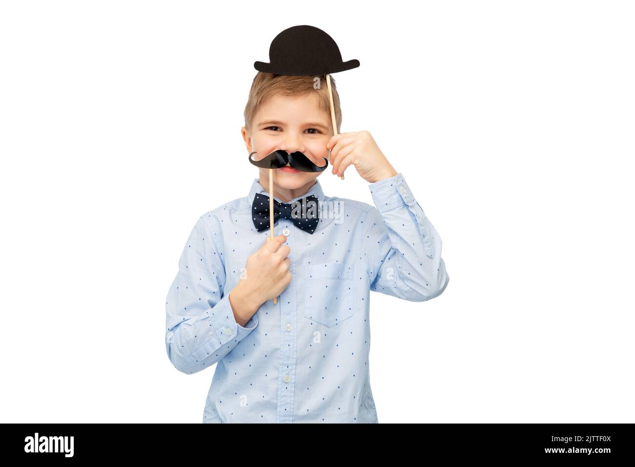 Homme d'action avec des jouets moustache Photo Stock - Alamy