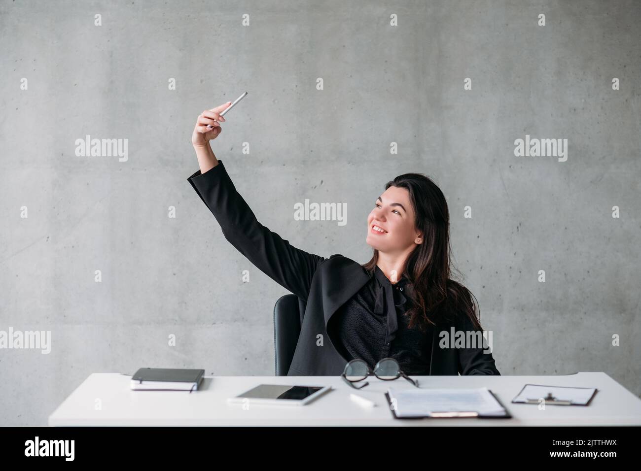 leadership ambitious self affected business woman Stock Photo