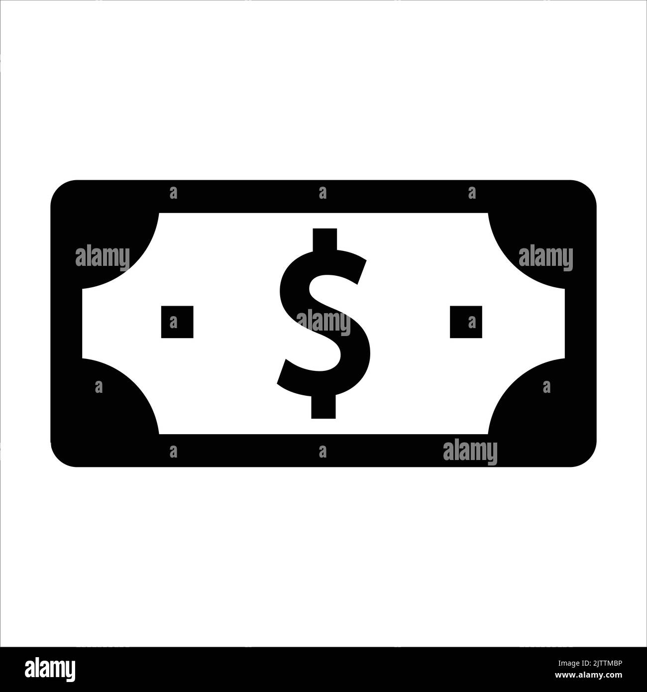Dollar currency note vector icon - finance flat money symbol Stock Vector