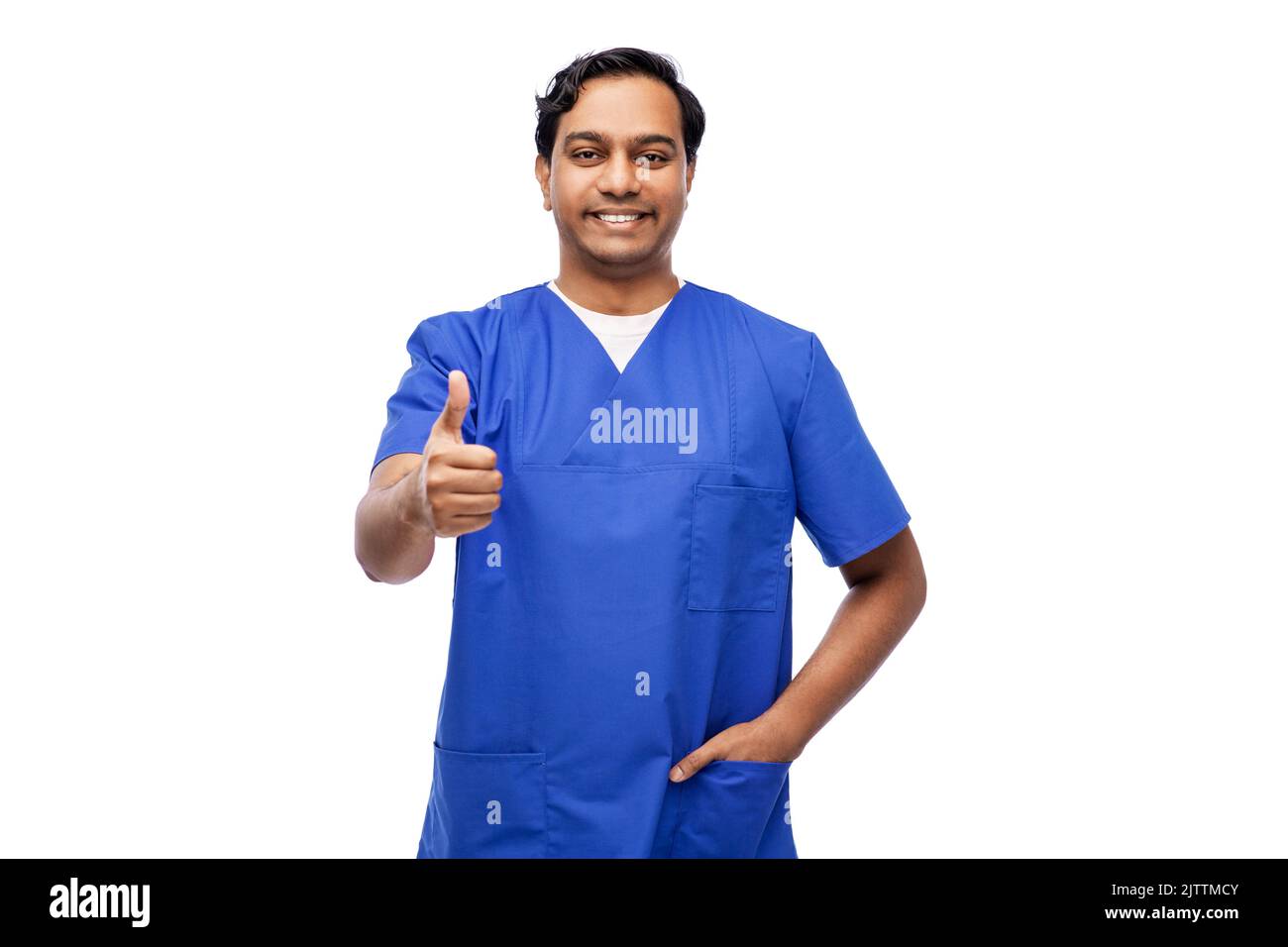 Thumbs up young indian doctor hi-res stock photography and images - Alamy