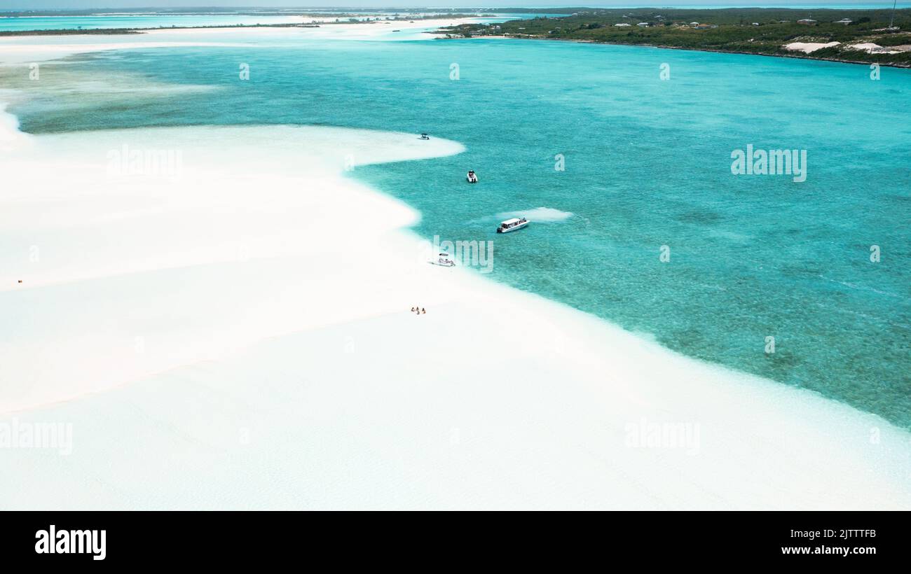 Aerial view of Man O War sandbar on Exuma, Bahamas t Stock Photo Alamy