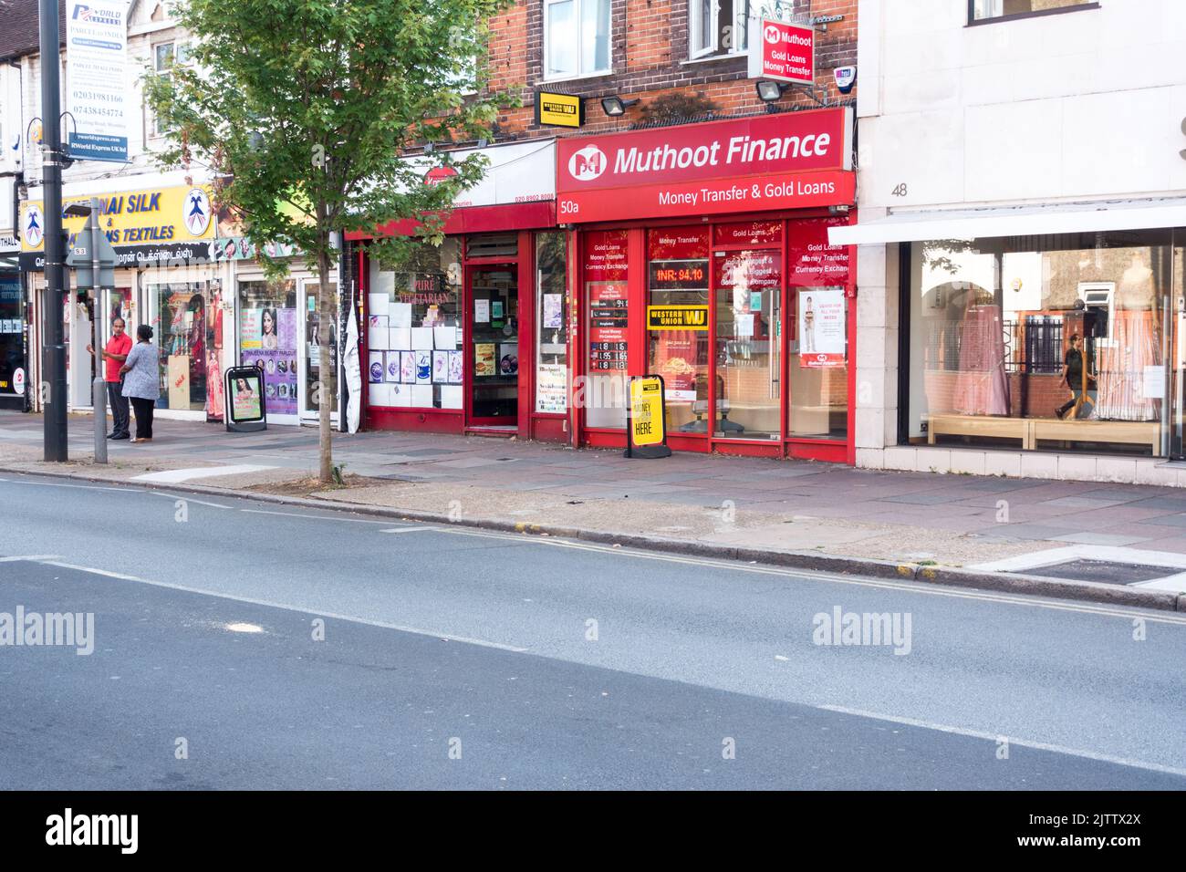 Muthoot Finance a gold pawn broker shop in Ealing Road, Wembley Stock Photo