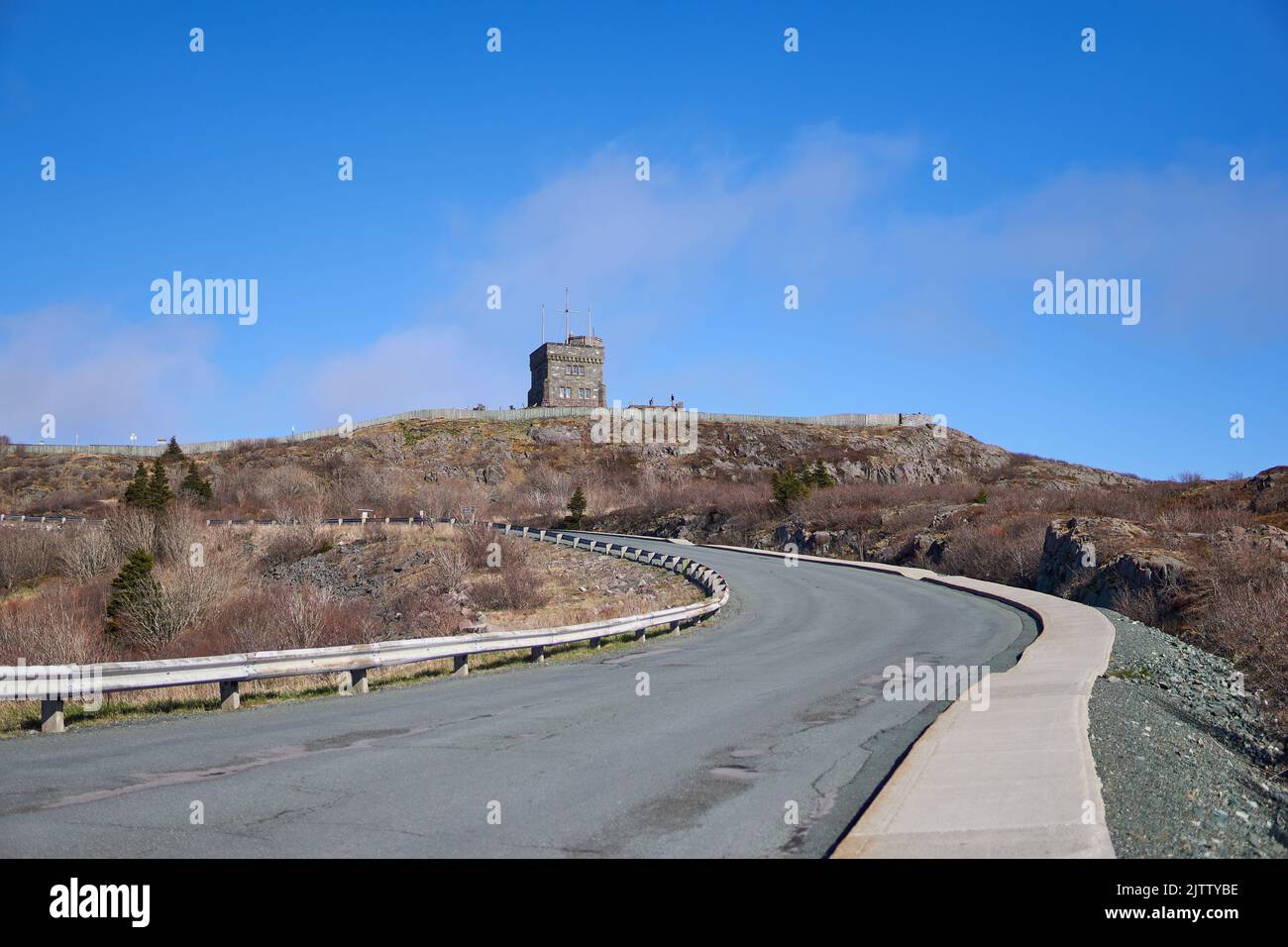 A landscape of the road on Signal Hill in St.John's, Newfoundland
