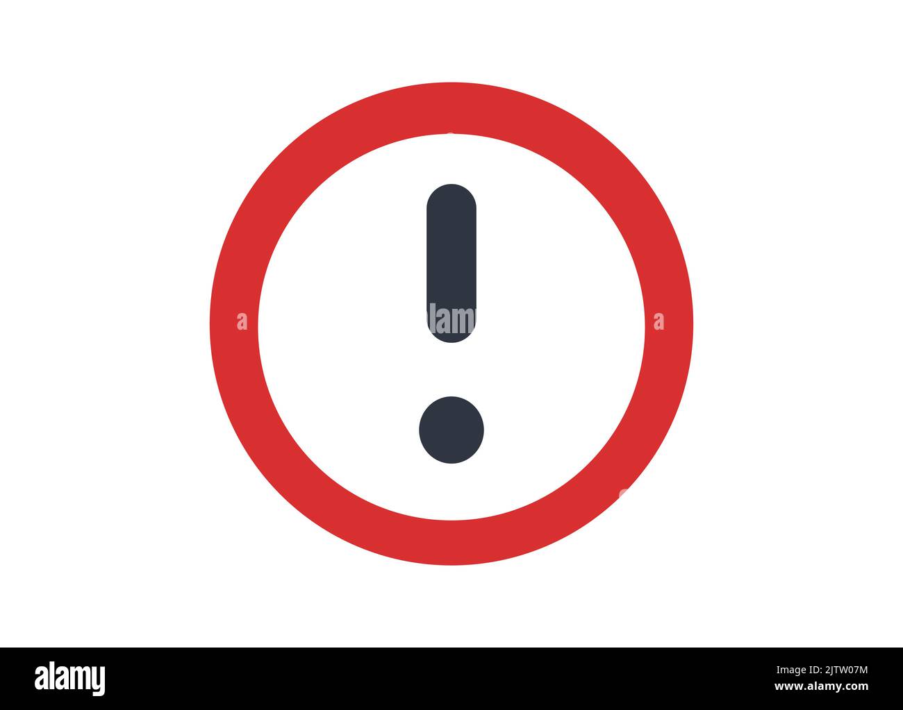 Red information sign icon concept of prevention and safety stock