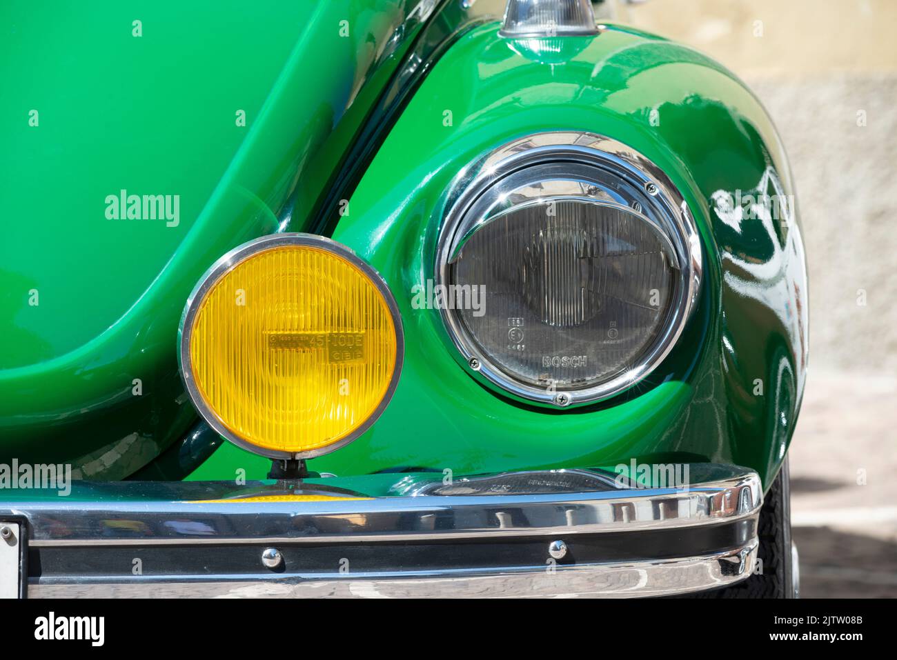 Italy, Lombardy, Meeting of Vintage Car, Volkswagen Beetles Stock Photo