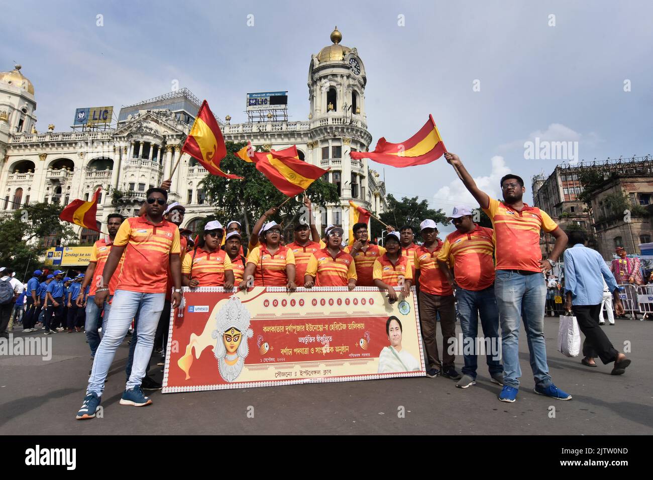 Puj Rally Kolkata, India. 01st Sep, 2022. Members of East Bengal Club have ...