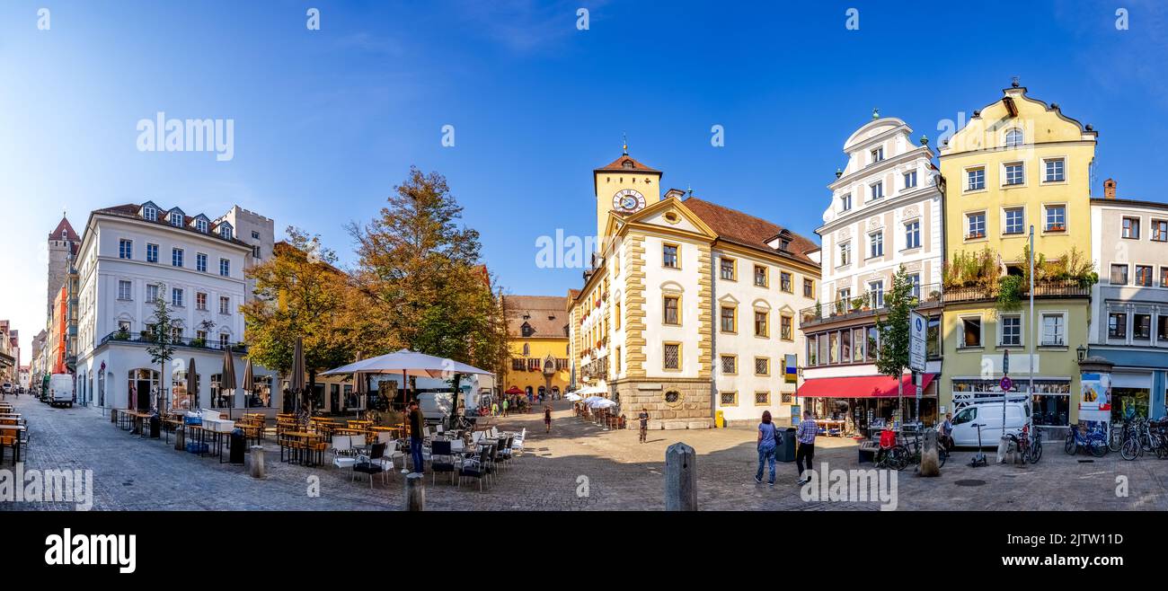Kohlenmarkt, Regensburg, Bavaria, Germany Stock Photo