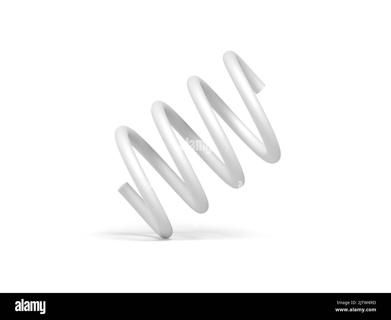 Coil spring isolated on white background. 3d illustration. Stock Photo