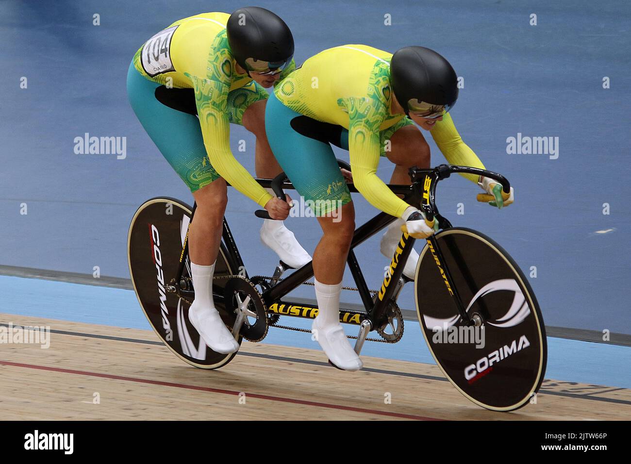 Jessica GALLAGHER of Australia along with her pilot Caitlin Ward