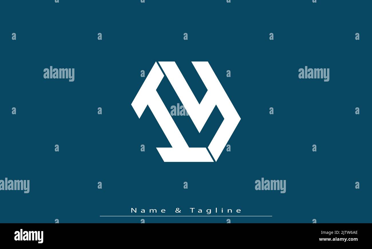Alphabet letters Initials Monogram logo IY , YI Stock Vector