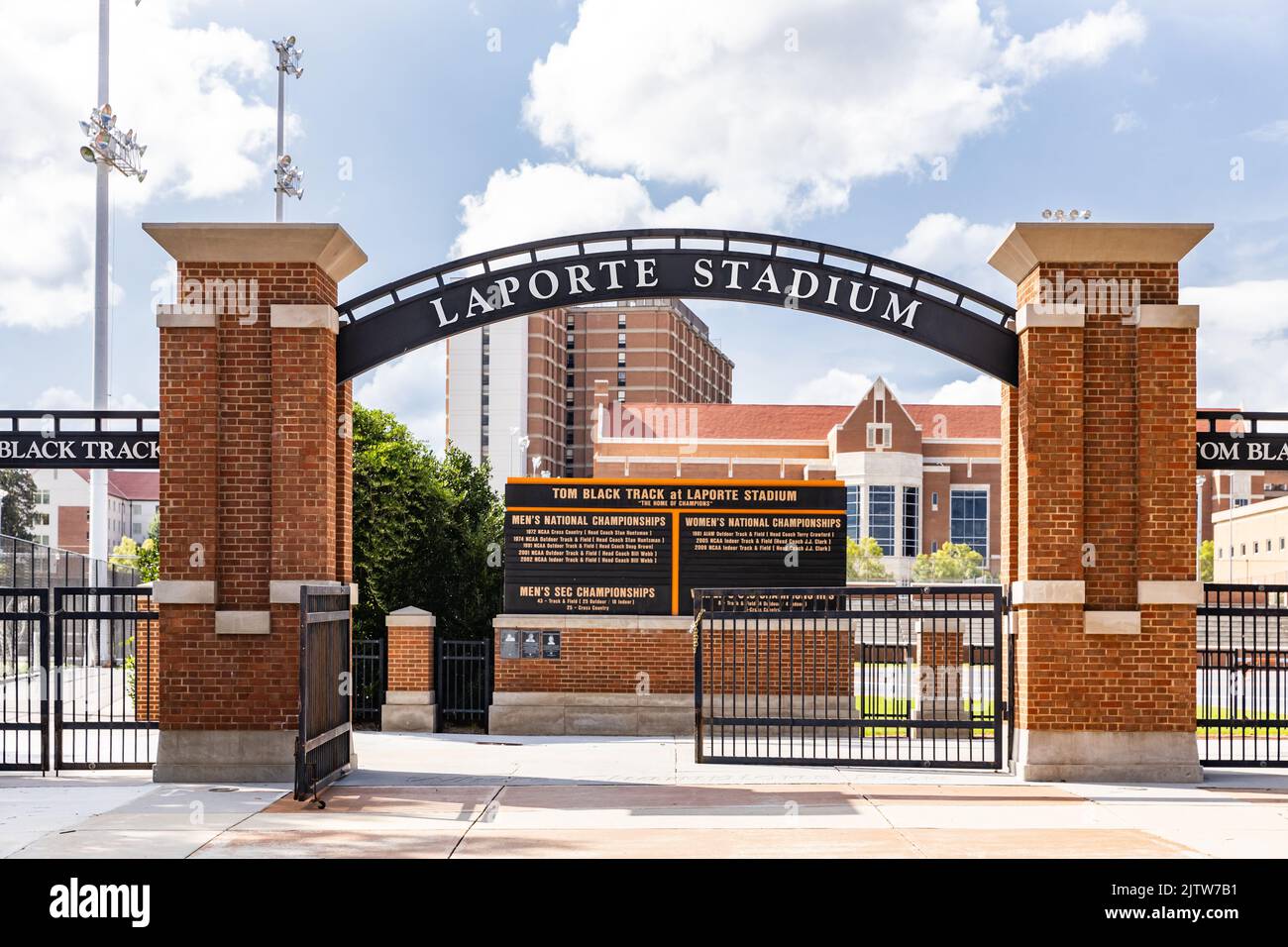 LaPorte Stadium is the University of Tennessee Volunteers outdoor Track and Field stadium. Stock Photo
