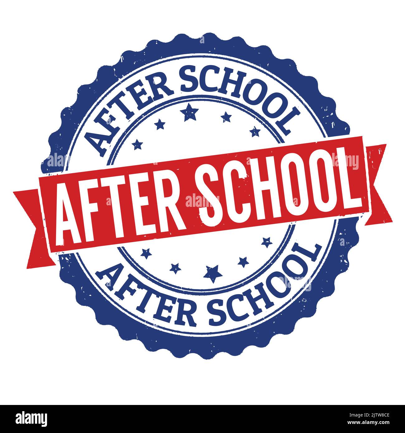 After school grunge rubber stamp on white background, vector illustration Stock Vector