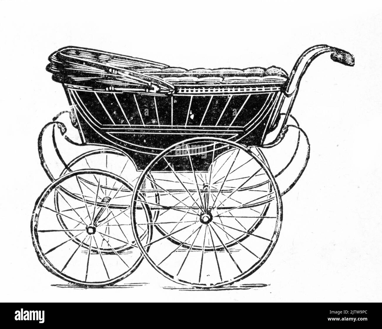 Engraving of advertisement for a pram in 1896 Stock Photo Alamy