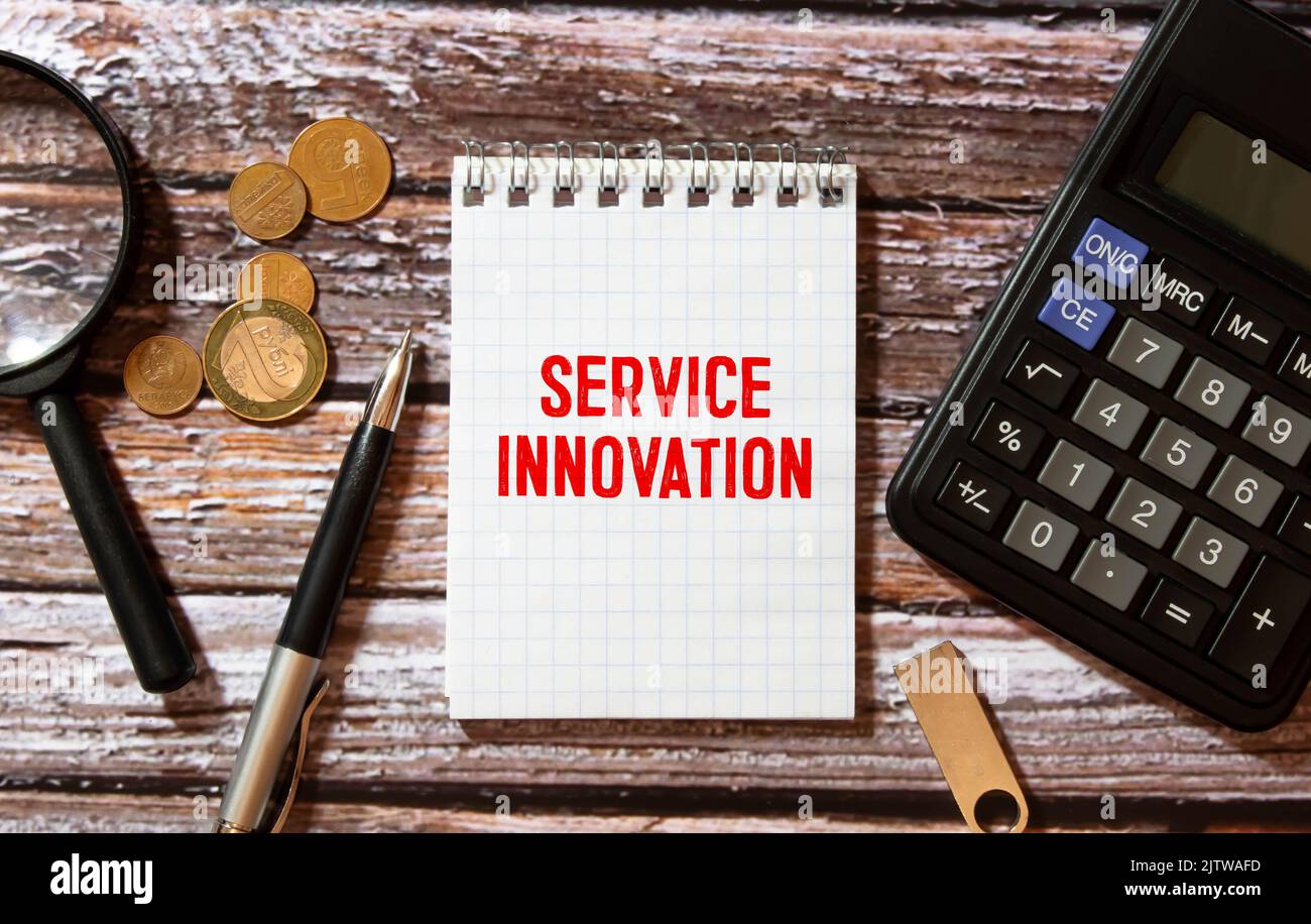 Text sign showing Service Innovation. Conceptual photo Improved Product ...
