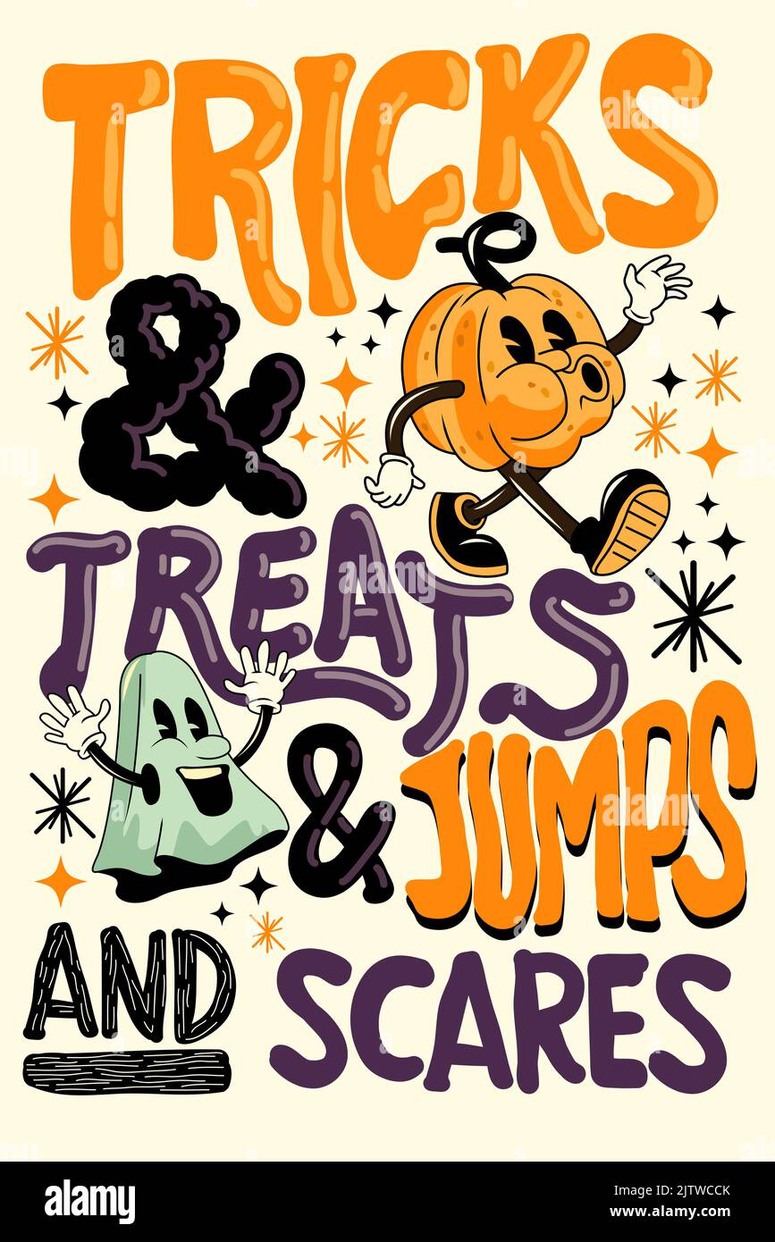 Happy halloween letters and message party event. Vector illustration Stock Vector