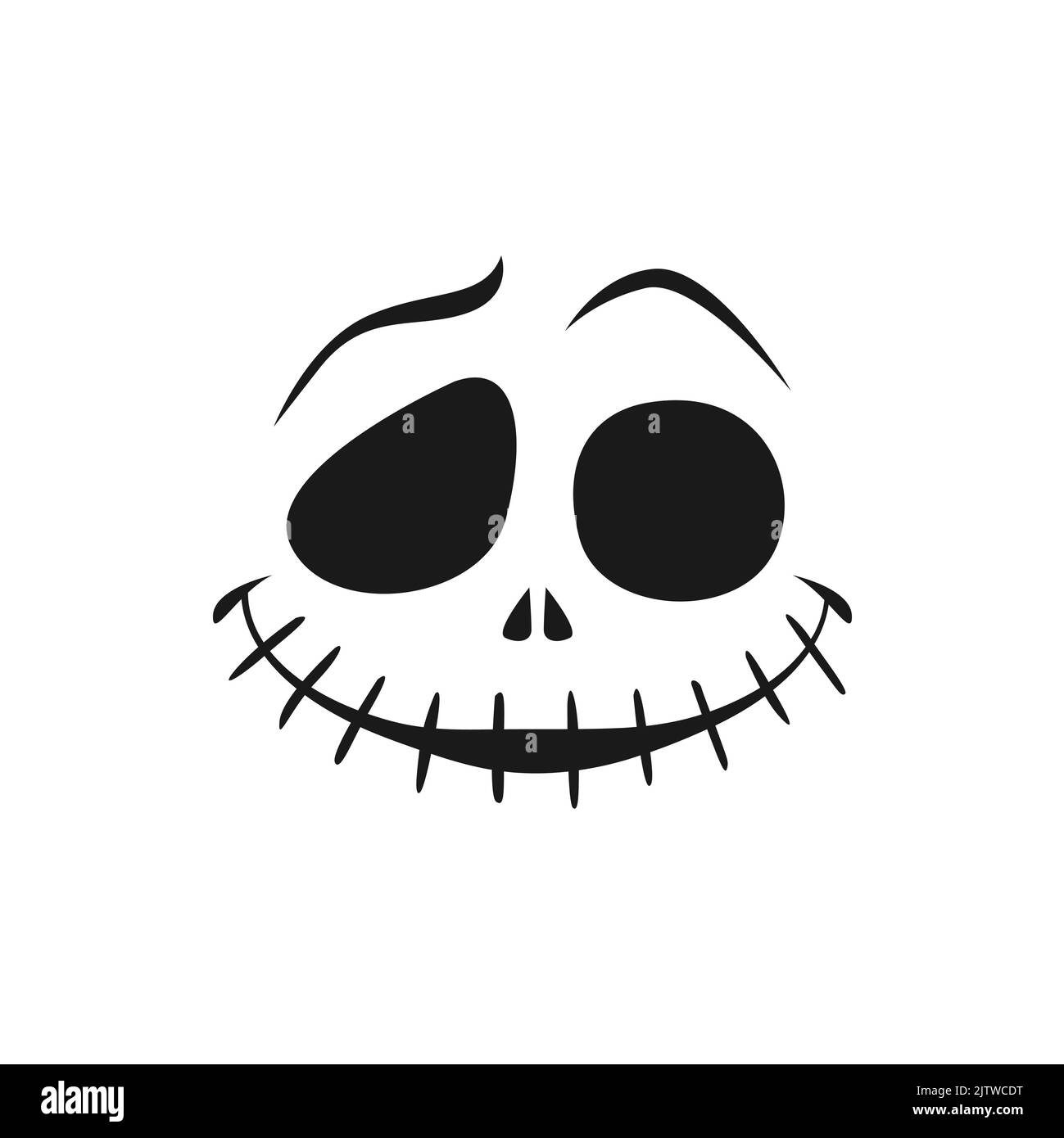 Frightened Ghost Face Vector Icon Halloween Emoji Scary Evil