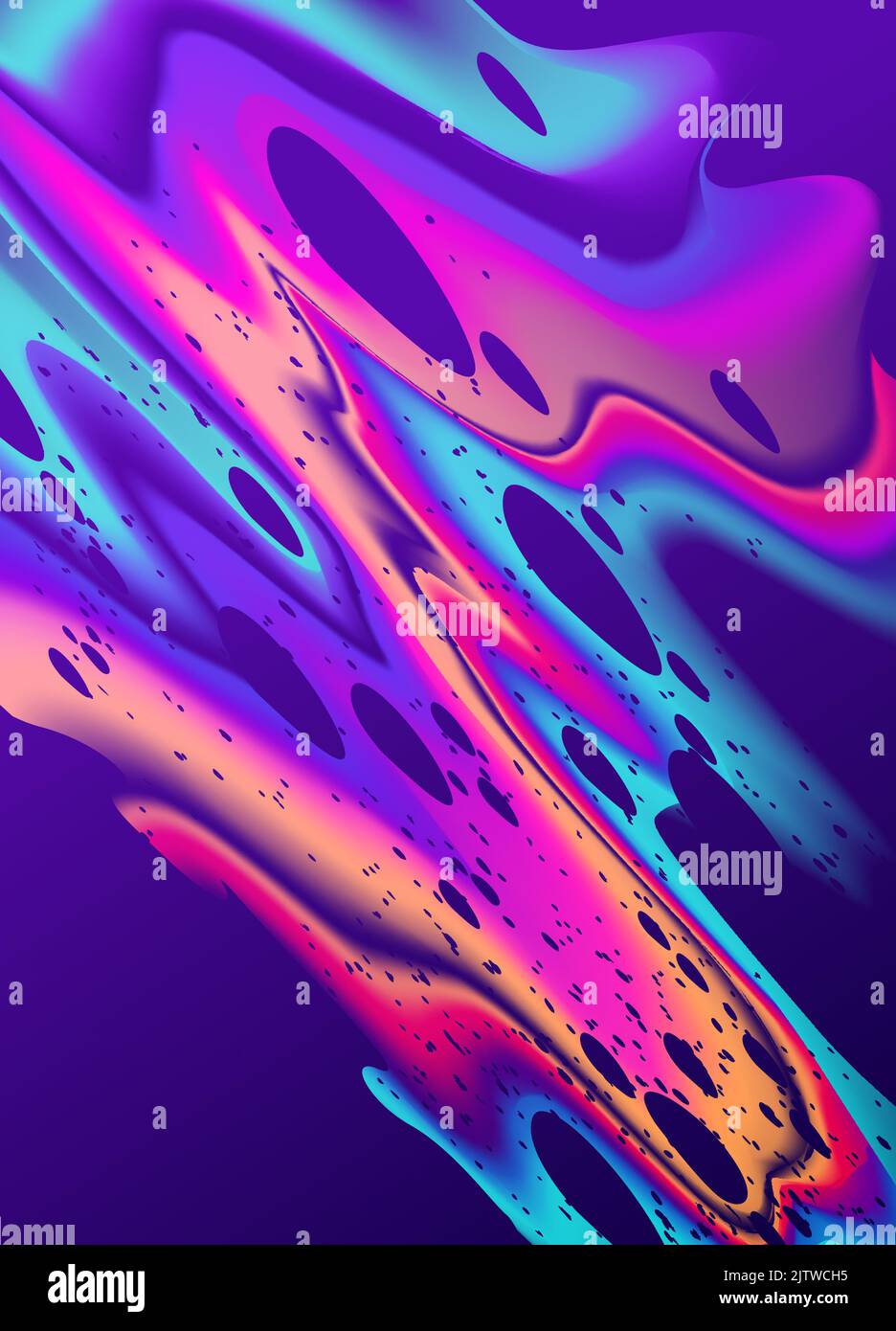 Psychedelic acid colourful wave pattern and texture background. Vector illustration. Stock Vector