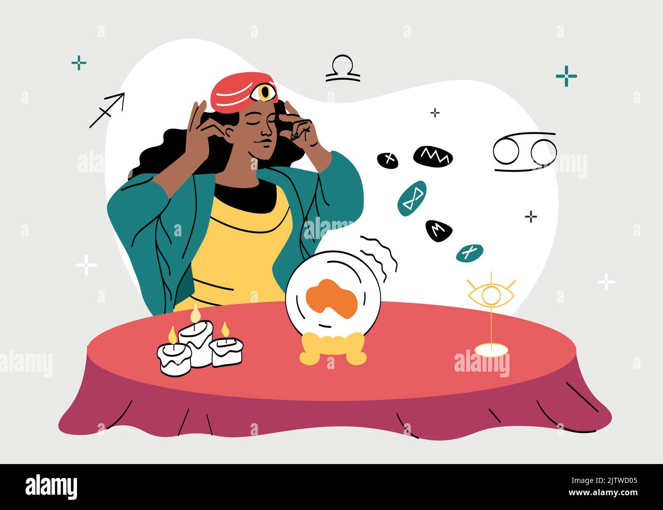 Fortunate Image Fortune teller concept Stock Vector Image & Art - Alamy