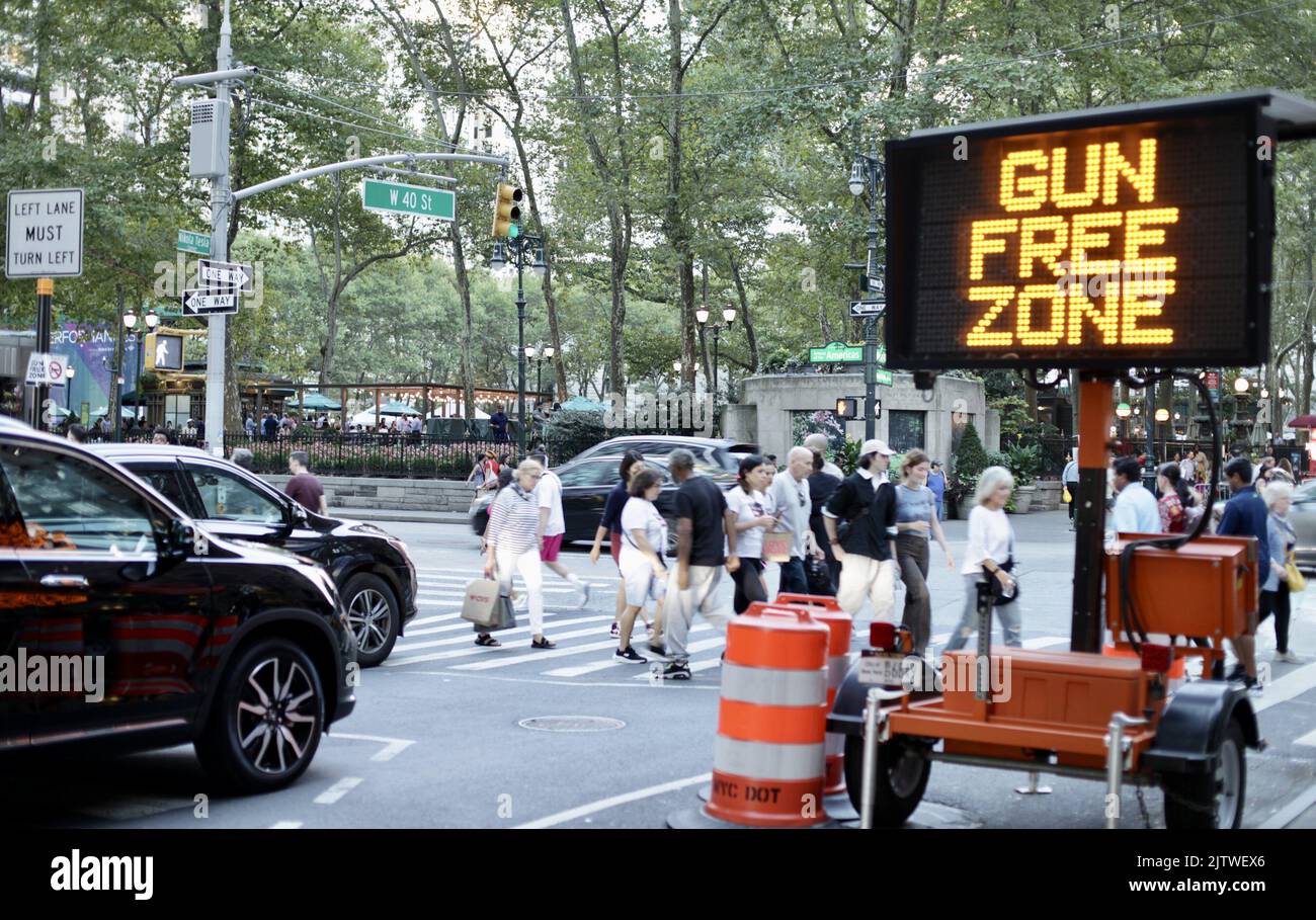 new-york-usa-1st-sep-2022-new-gun-free-zone-times-square