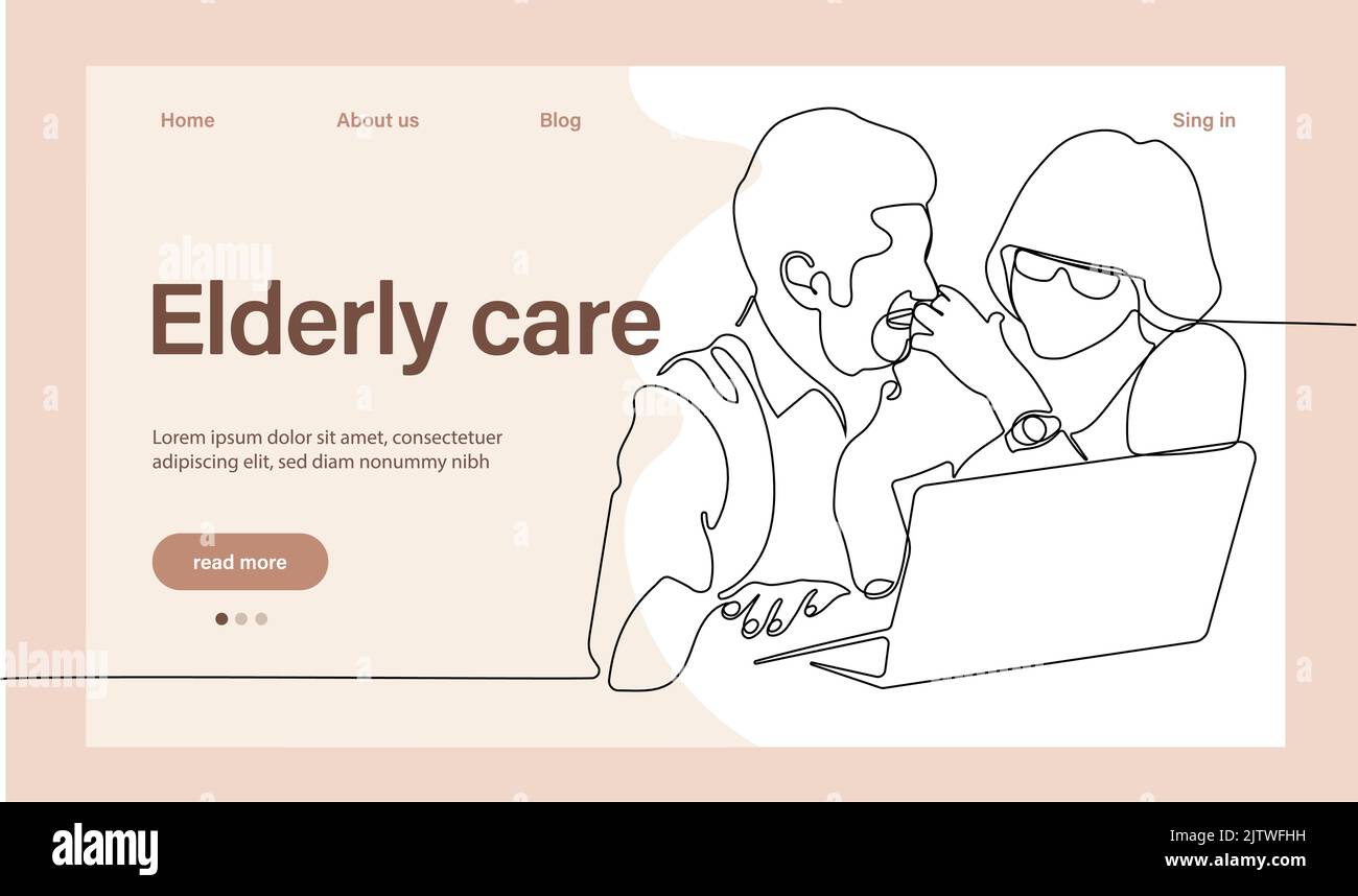 Programs for Seniors Landing Page Template. Elderly Health Care ...