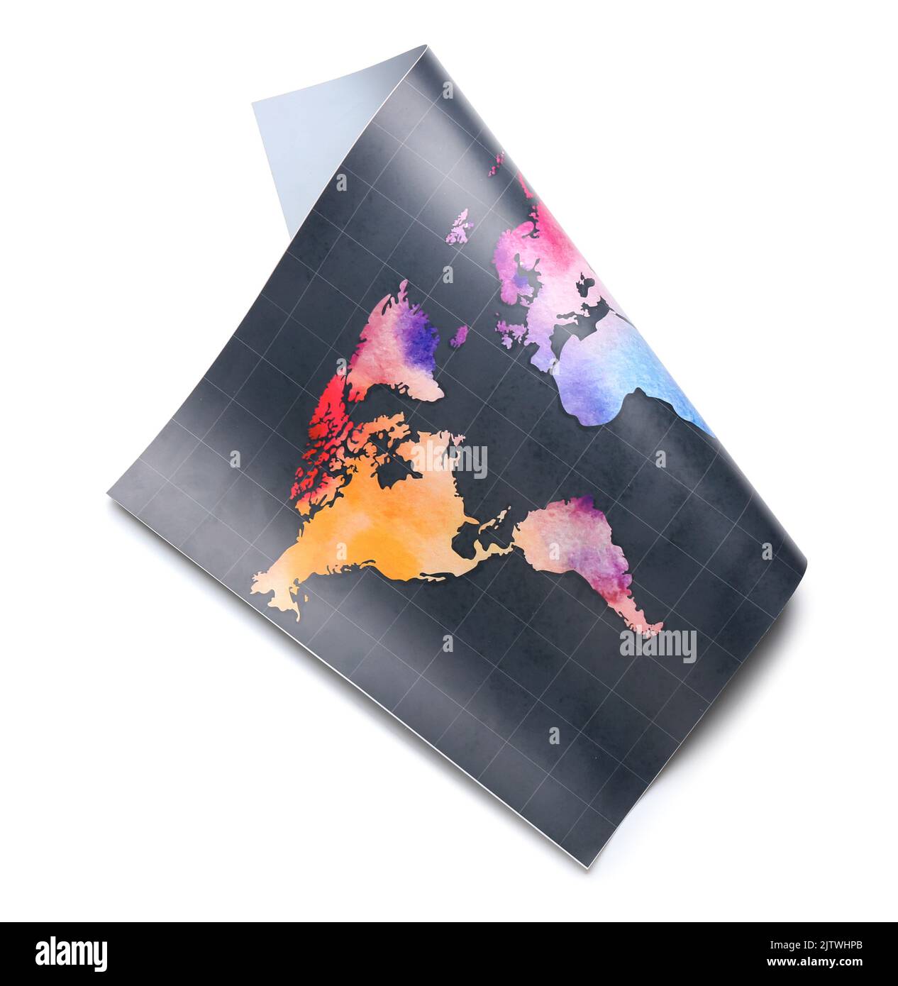 World map isolated on white background Stock Photo - Alamy