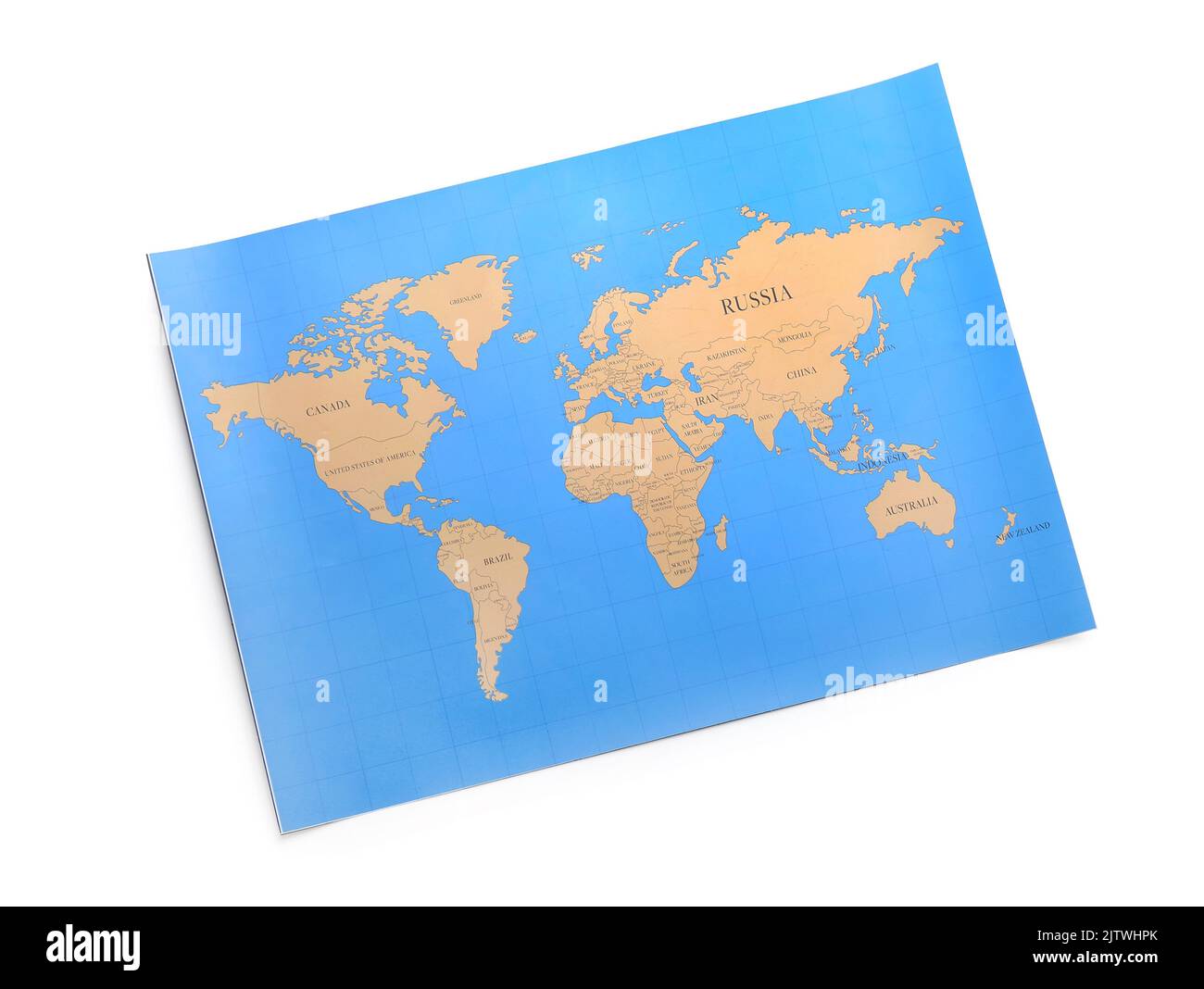 World map isolated on white background Stock Photo - Alamy