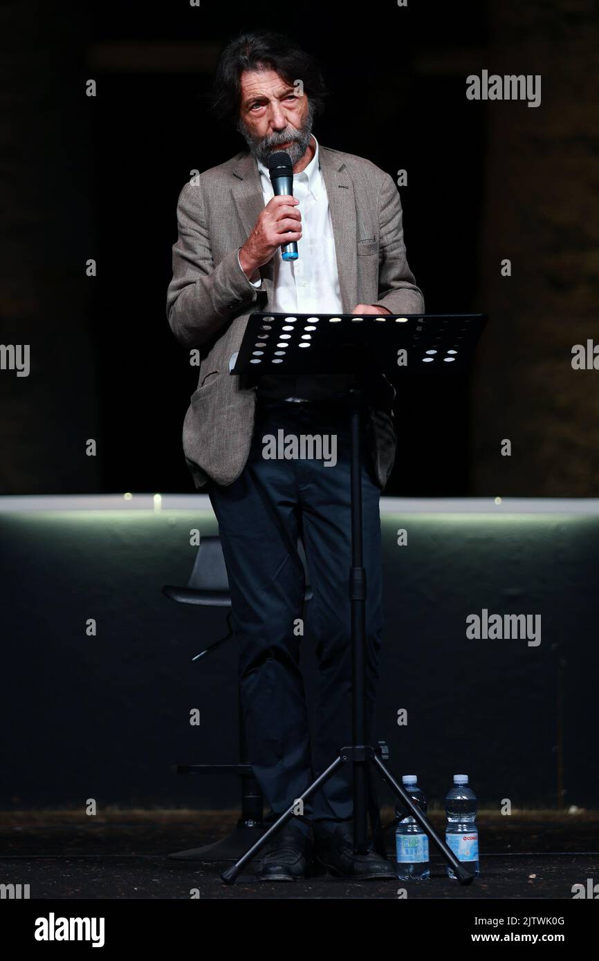 in the photo Massimo Cacciari Stock Photo Alamy