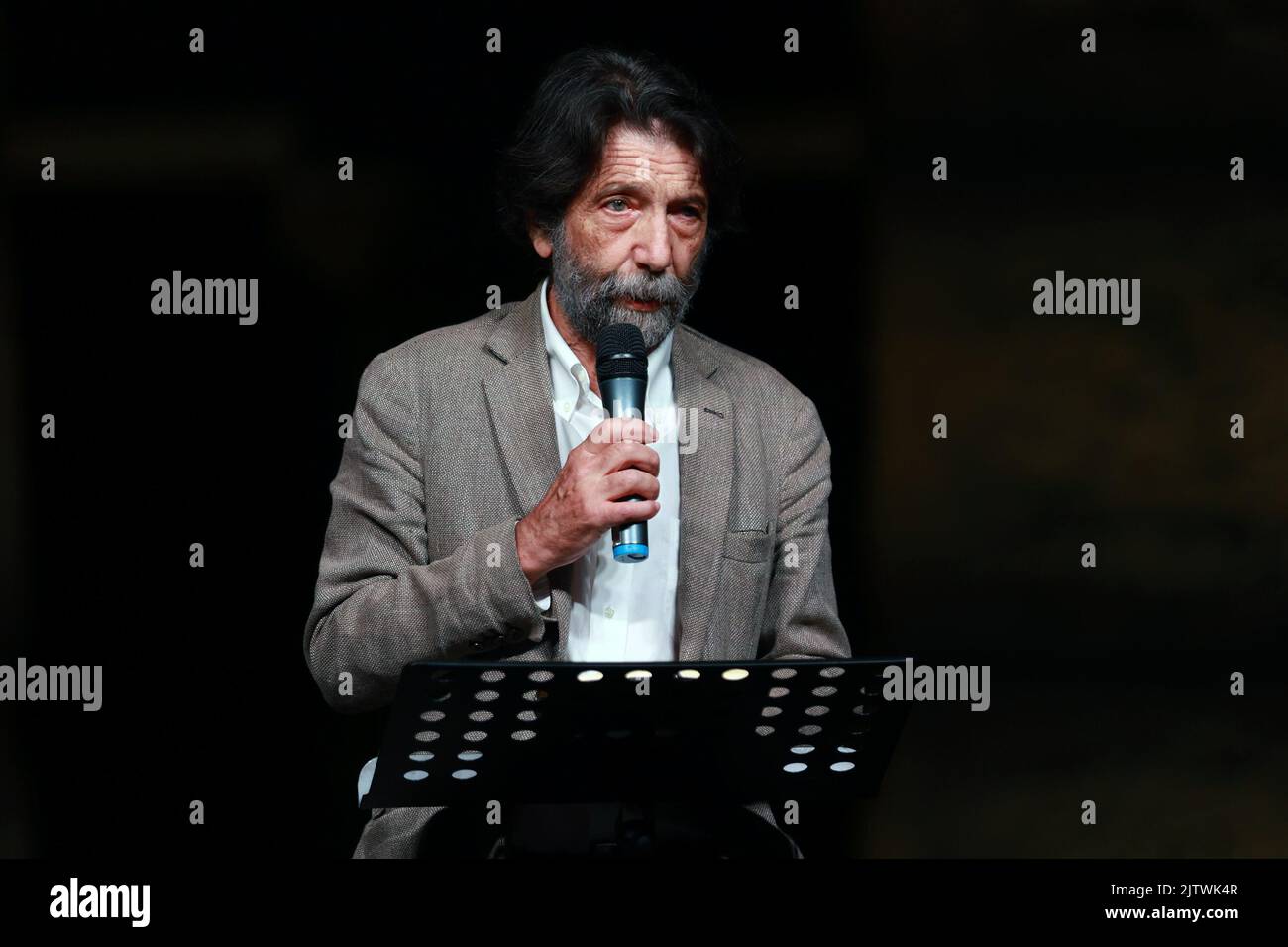 in the photo Massimo Cacciari Stock Photo Alamy