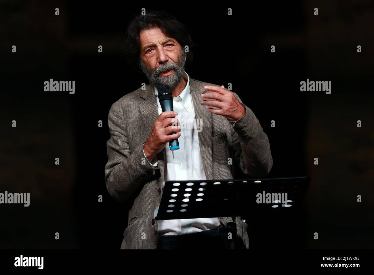 in the photo Massimo Cacciari Stock Photo Alamy