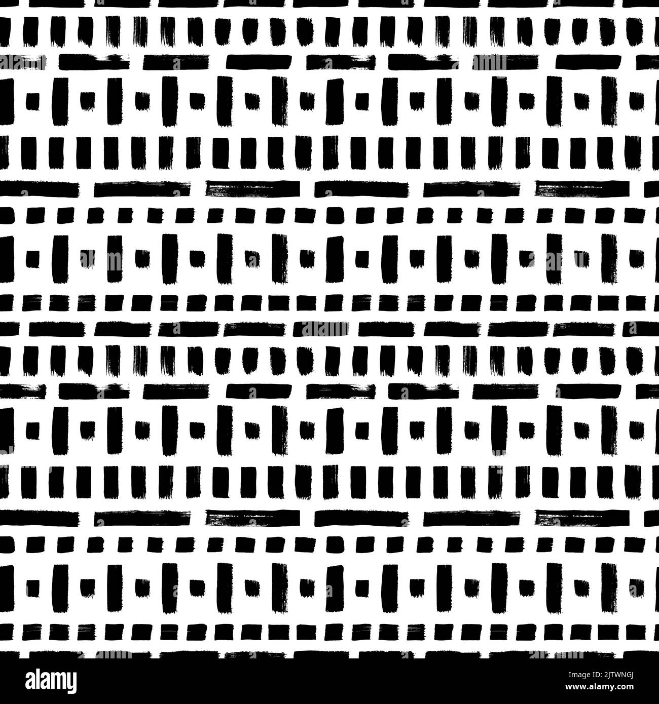 Hand draw short brush strokes seamless pattern Stock Vector