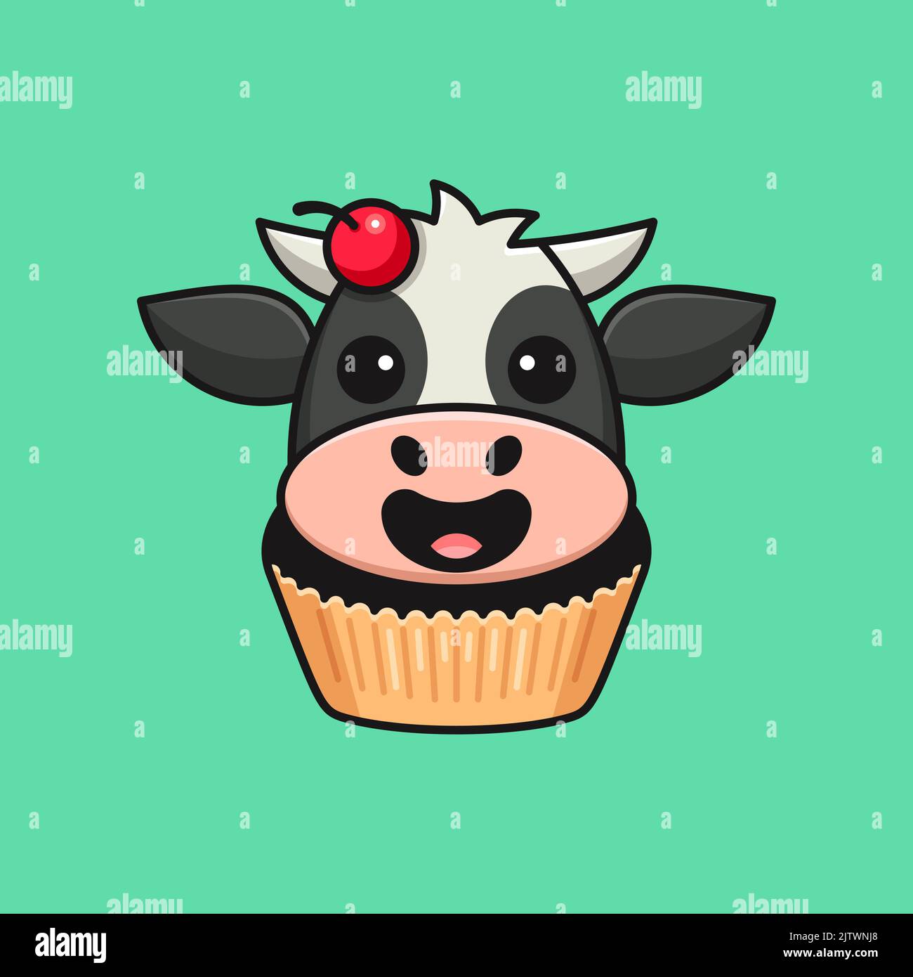 CUTE COW BROWNIES Stock Vector Image &amp; Art - Alamy
