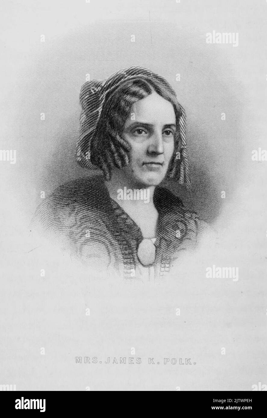 Portrait of Sarah Childress Polk, who was the wife and First Lady of