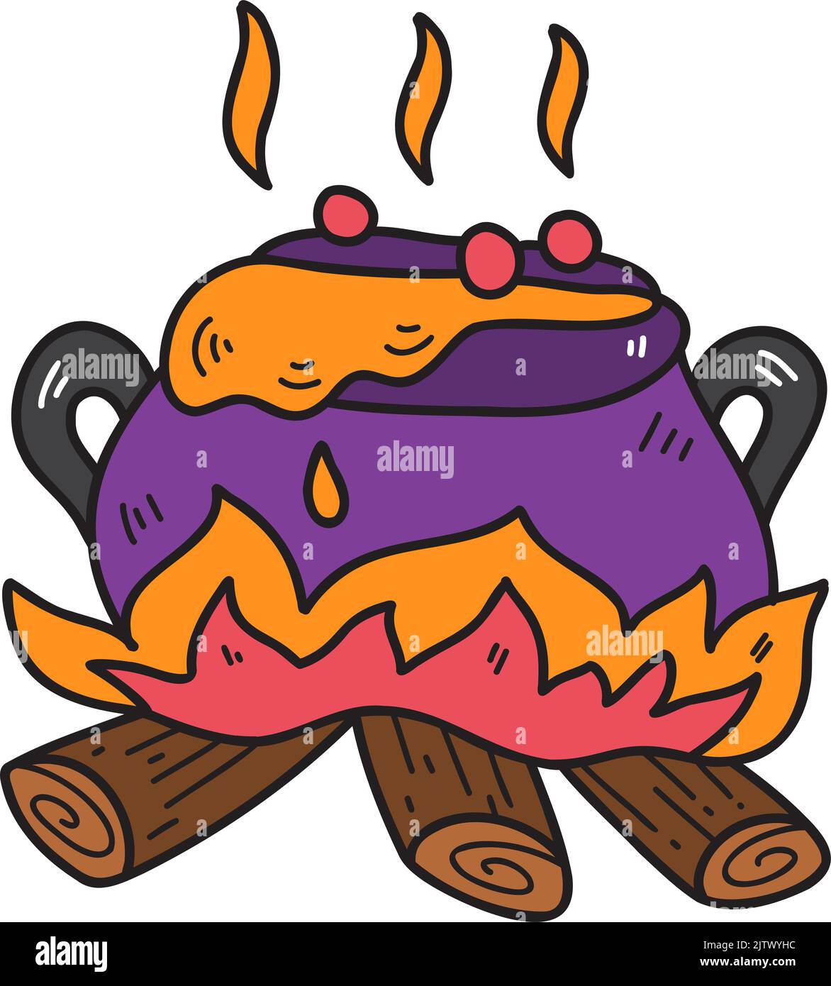 Hand Drawn Halloween Poison illustration on transparent background ...