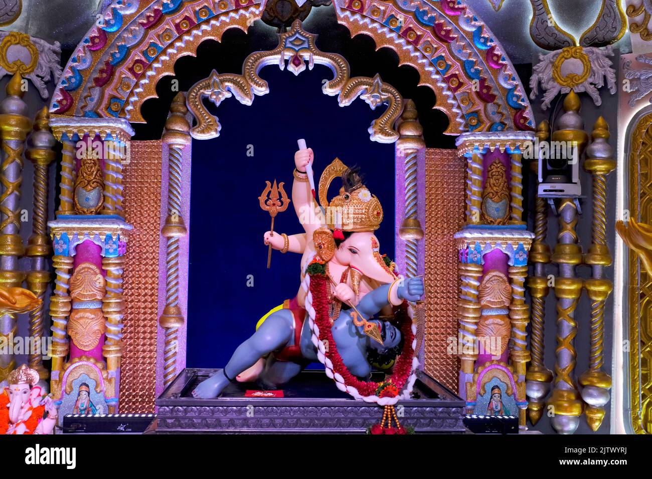 01 September 2022, Pune, Maharashtra, India, Beautiful idol of Lord ...