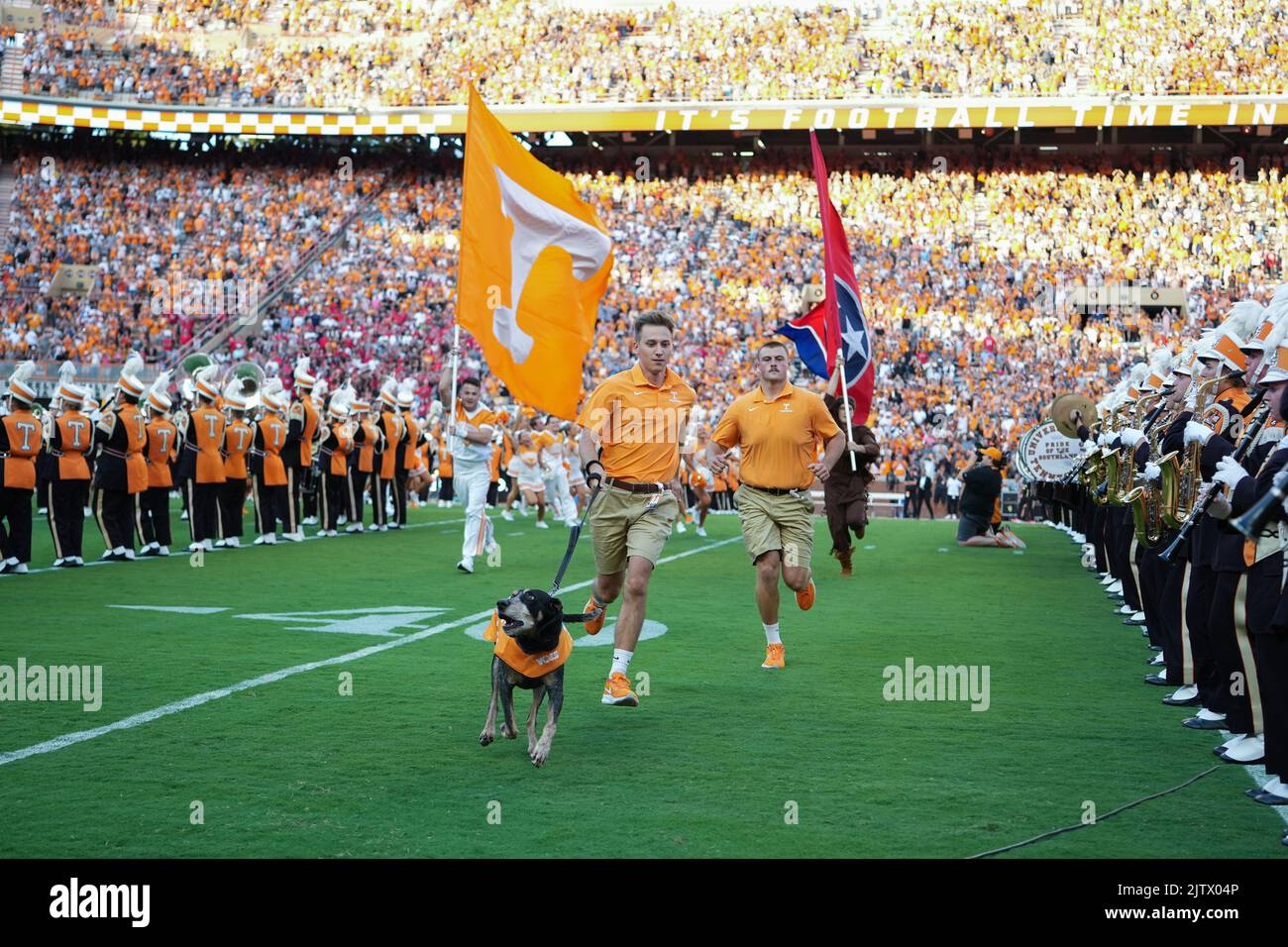 September 1 2022 tennessee volunteers mascot smokey takes the field