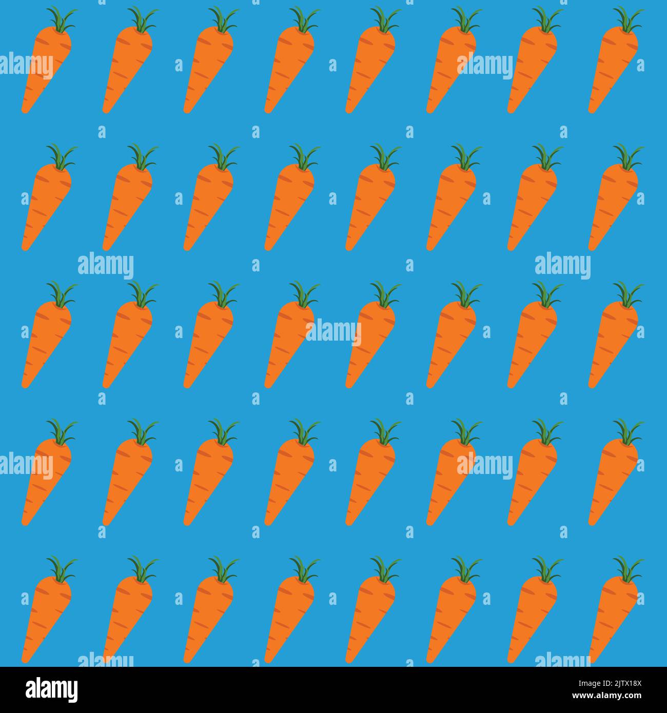 simple carrot repeating seamless pattern vector design illustration isolated on a square background Stock Vector