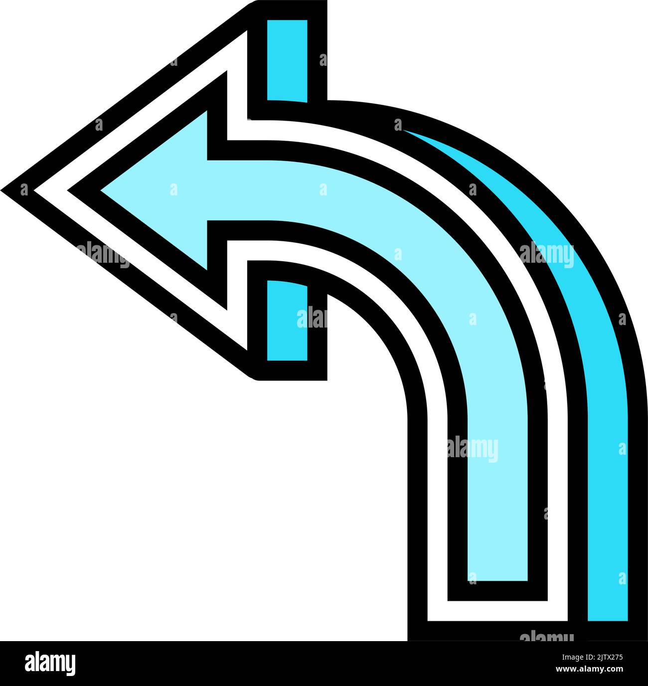 left arrow color icon vector illustration Stock Vector Image & Art - Alamy