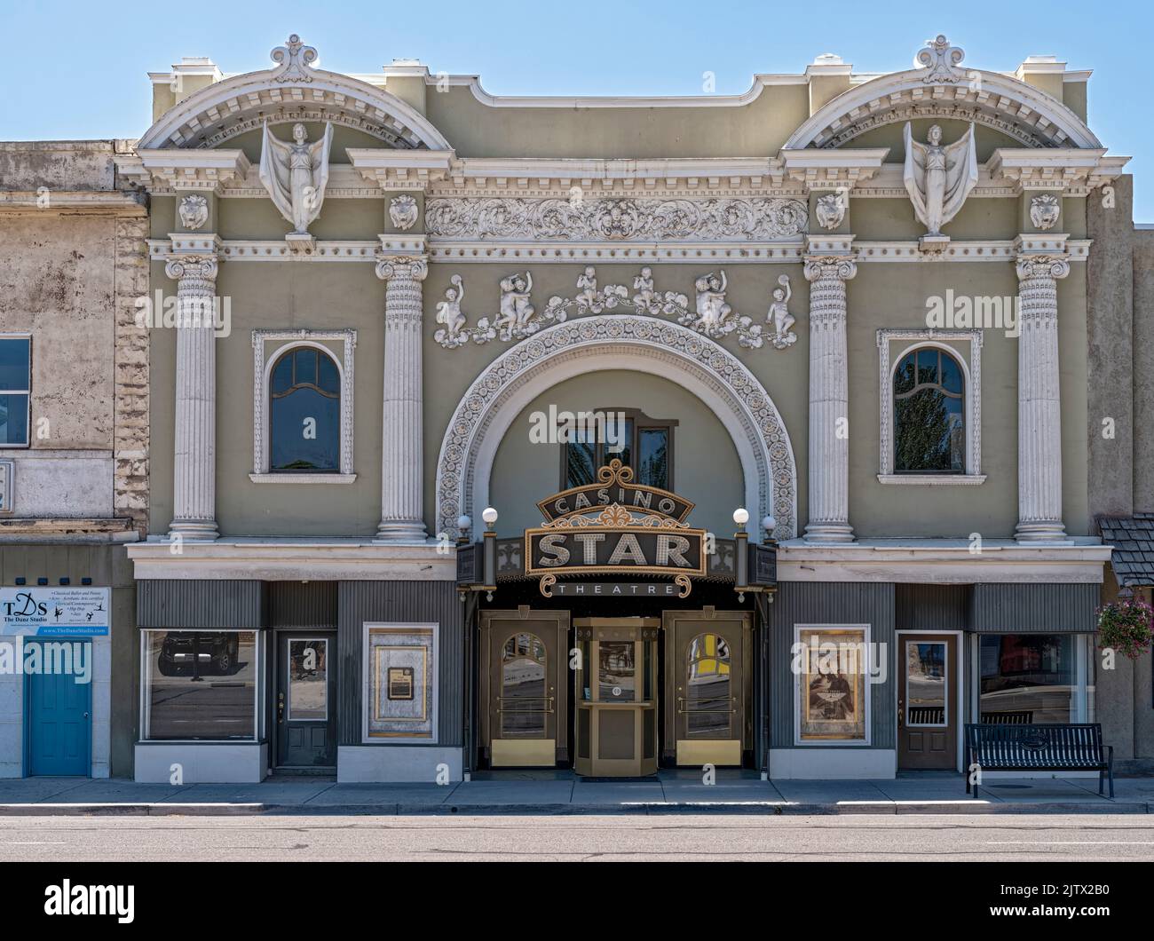 The facade of the historic Casino Star Theatre in downtown Gunnison ...