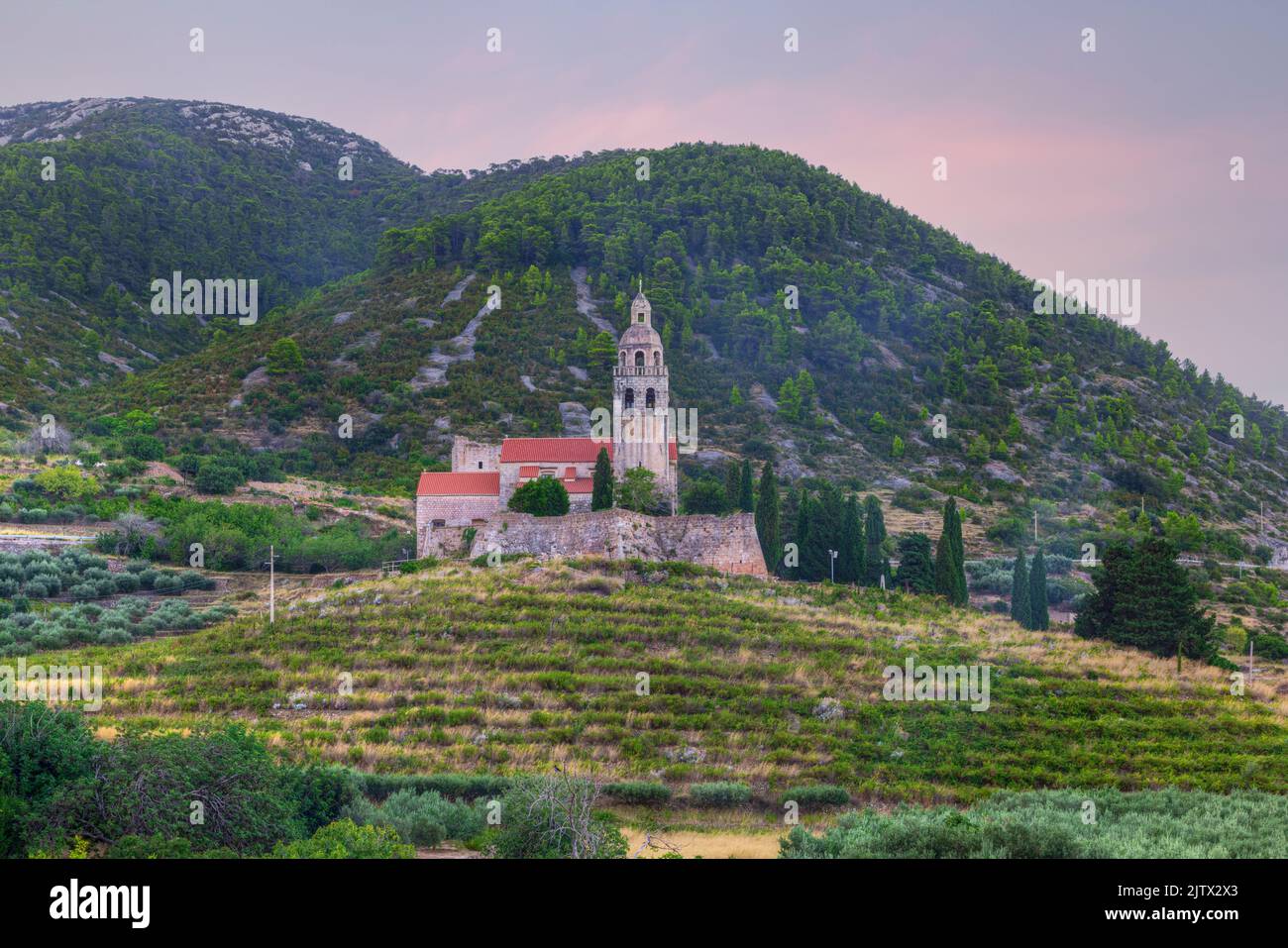 St Nicholas Church, Komiza, Vis, Dalmatia, Croatia Stock Photo