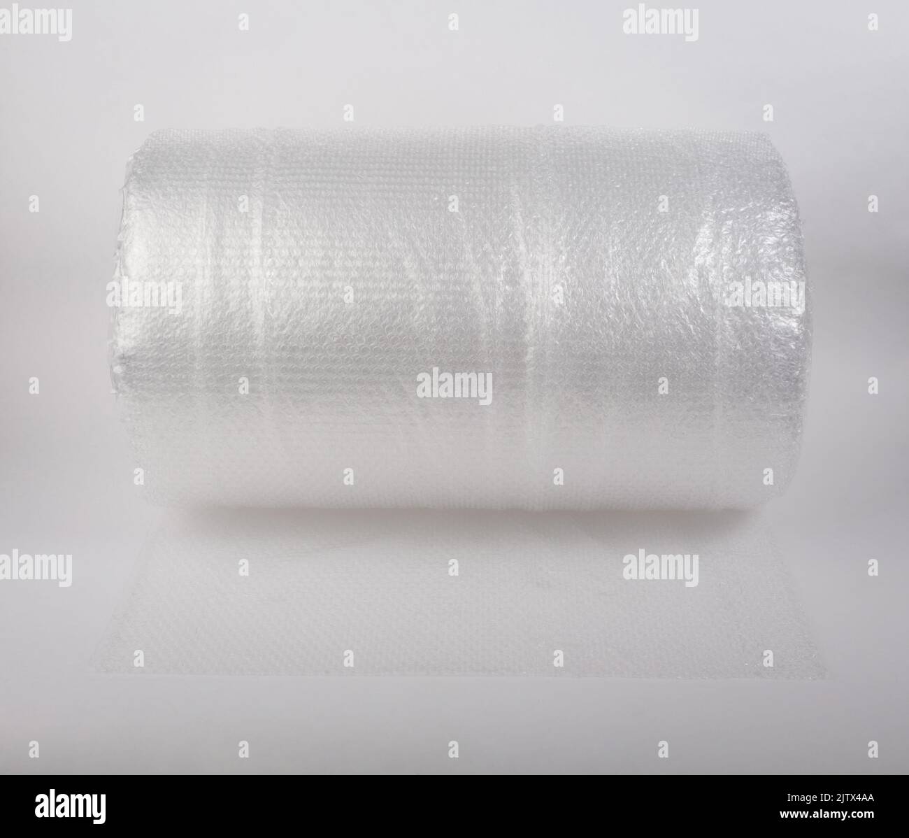Roll of shockproof material Polyethylene foam Air bubble isolated on white background Stock Photo