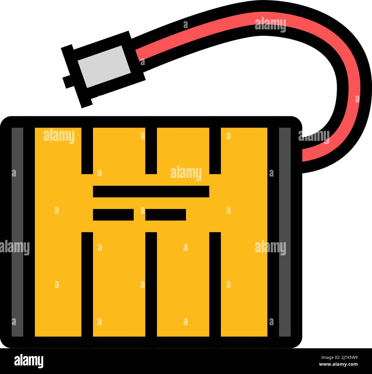 lithium ion li-ion battery color icon vector illustration Stock Vector