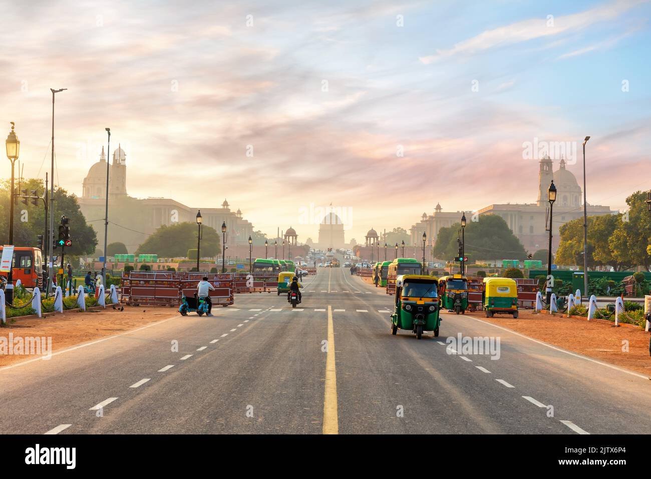 The road to the Presidential Residance or Rashtrapati Bhavan, New Delhi, India. Stock Photo
