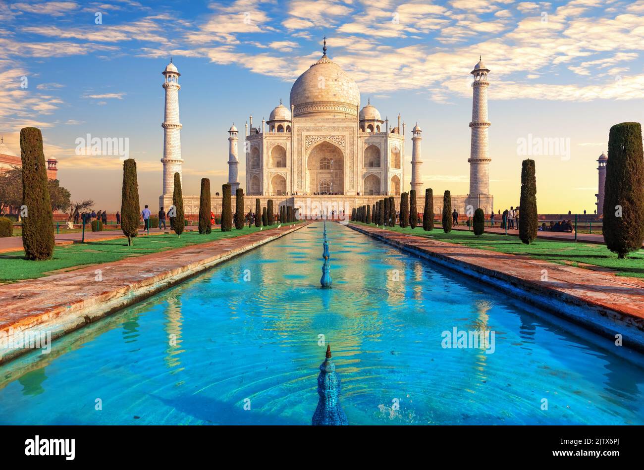 Wonder of the world of India, Taj Mahal Mausoleum, Uttar Pradesh, Agra. Stock Photo