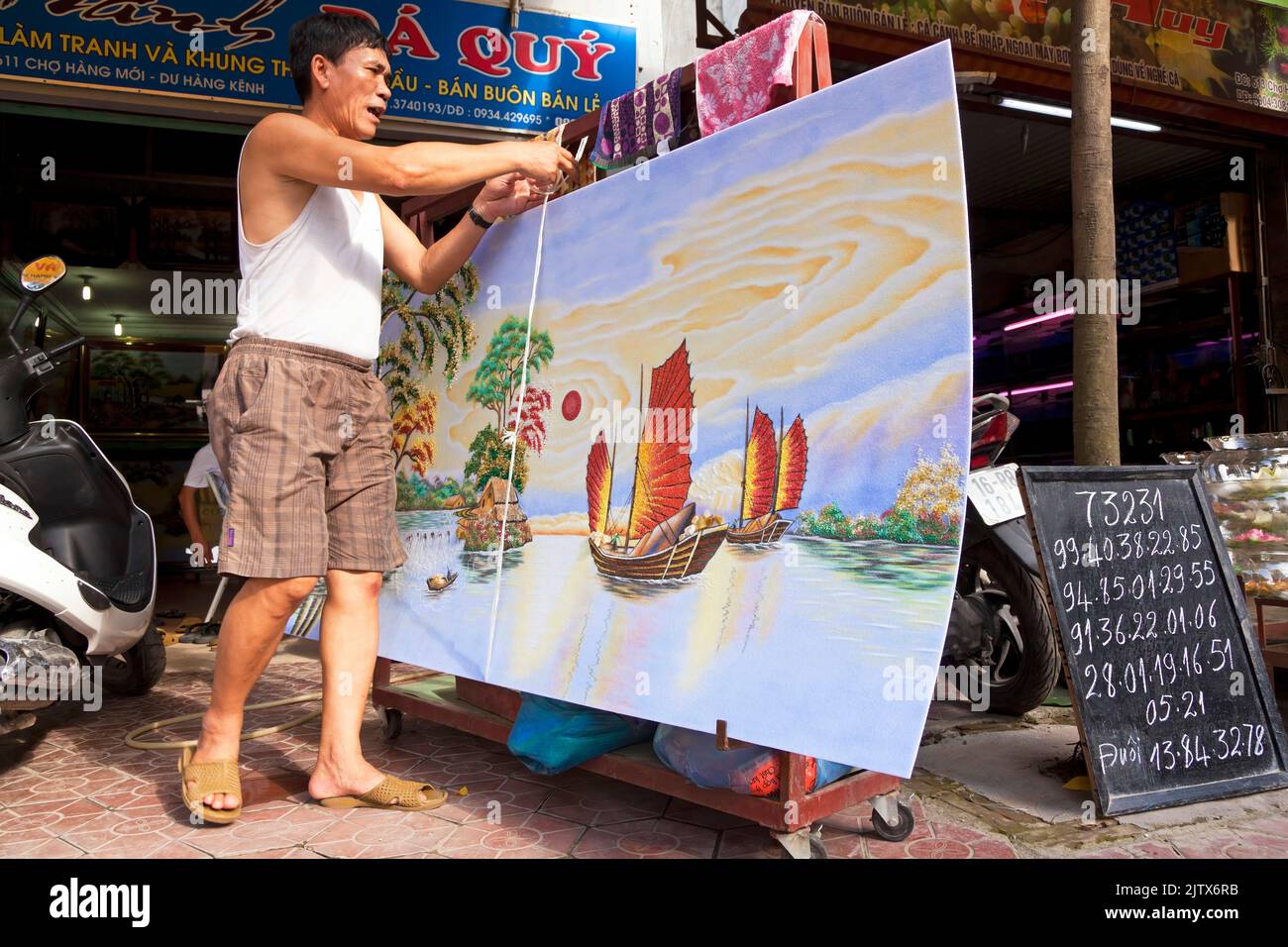 Art artwork paintings vietnam hi-res stock photography and