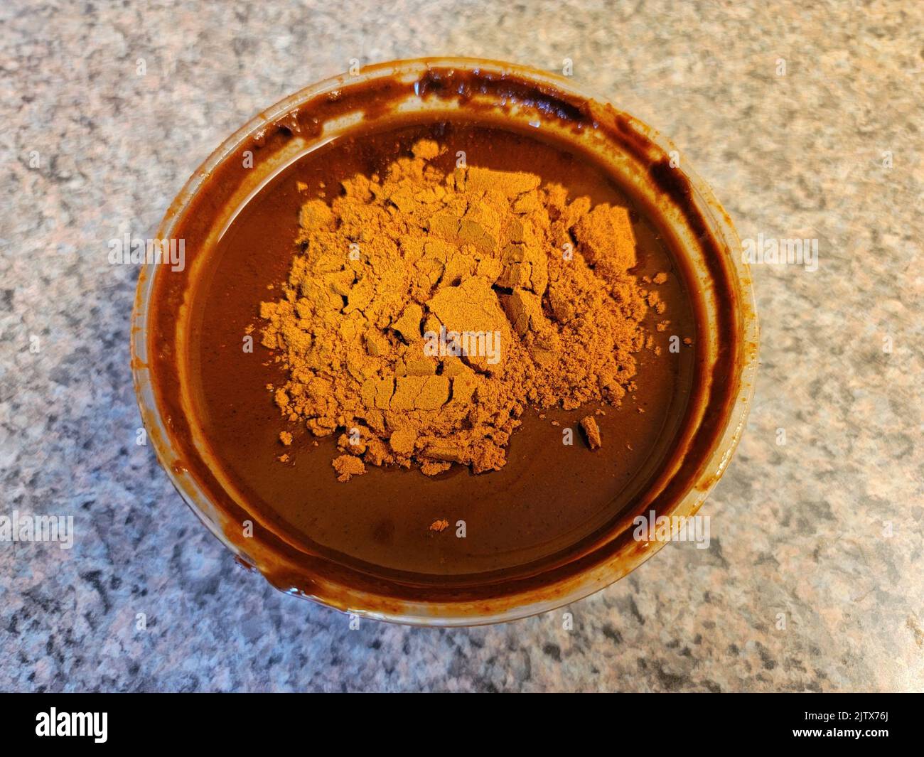 Ethiopian spices red awaze with berbere and mitmita hot peppers in