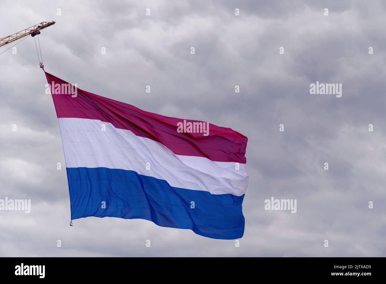 Dutch flag hoisted on a national holiday Stock Photo Alamy