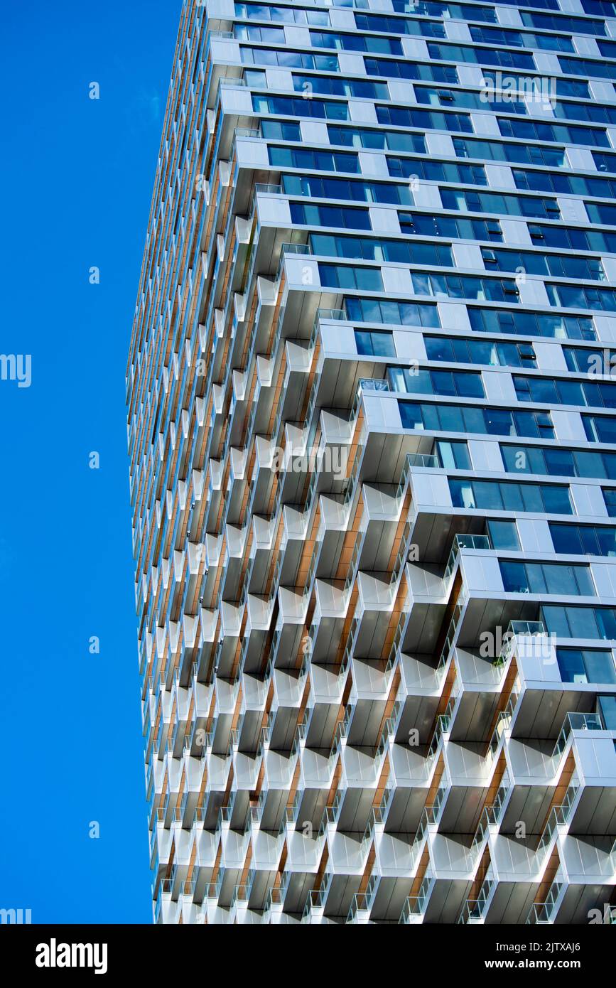 Vancouver House, an apartment buidling in Vancouver, BC, Canada, designed by Bjarke Ingels architecture. Stock Photo