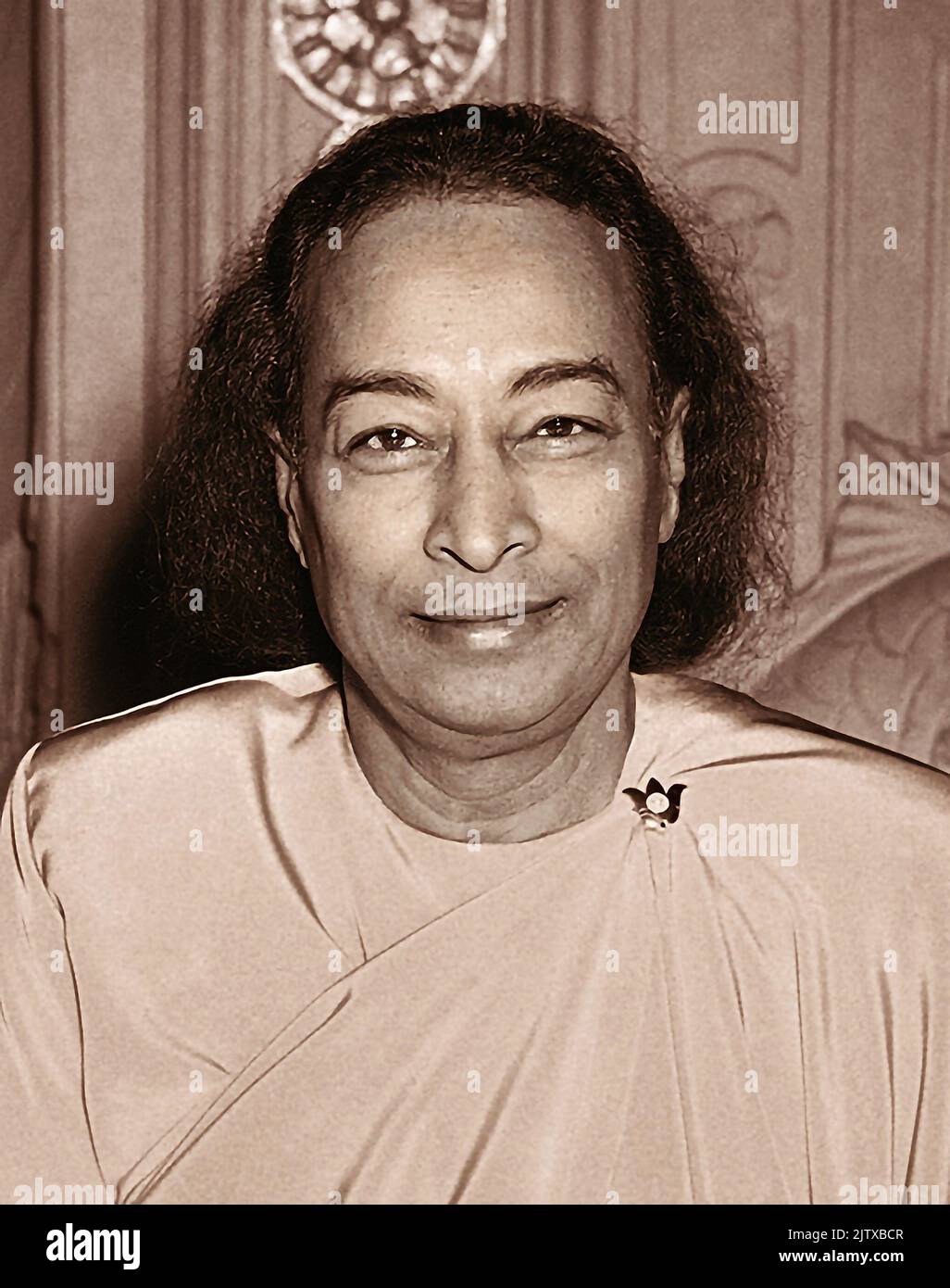 Paramahansa Yogananda (Gorakhpur, January 5, 1893 â€“ died in Los Angeles, March 7, 1952). He was a Hindu guru, a forerunner of yoga in the West. He Stock Photo