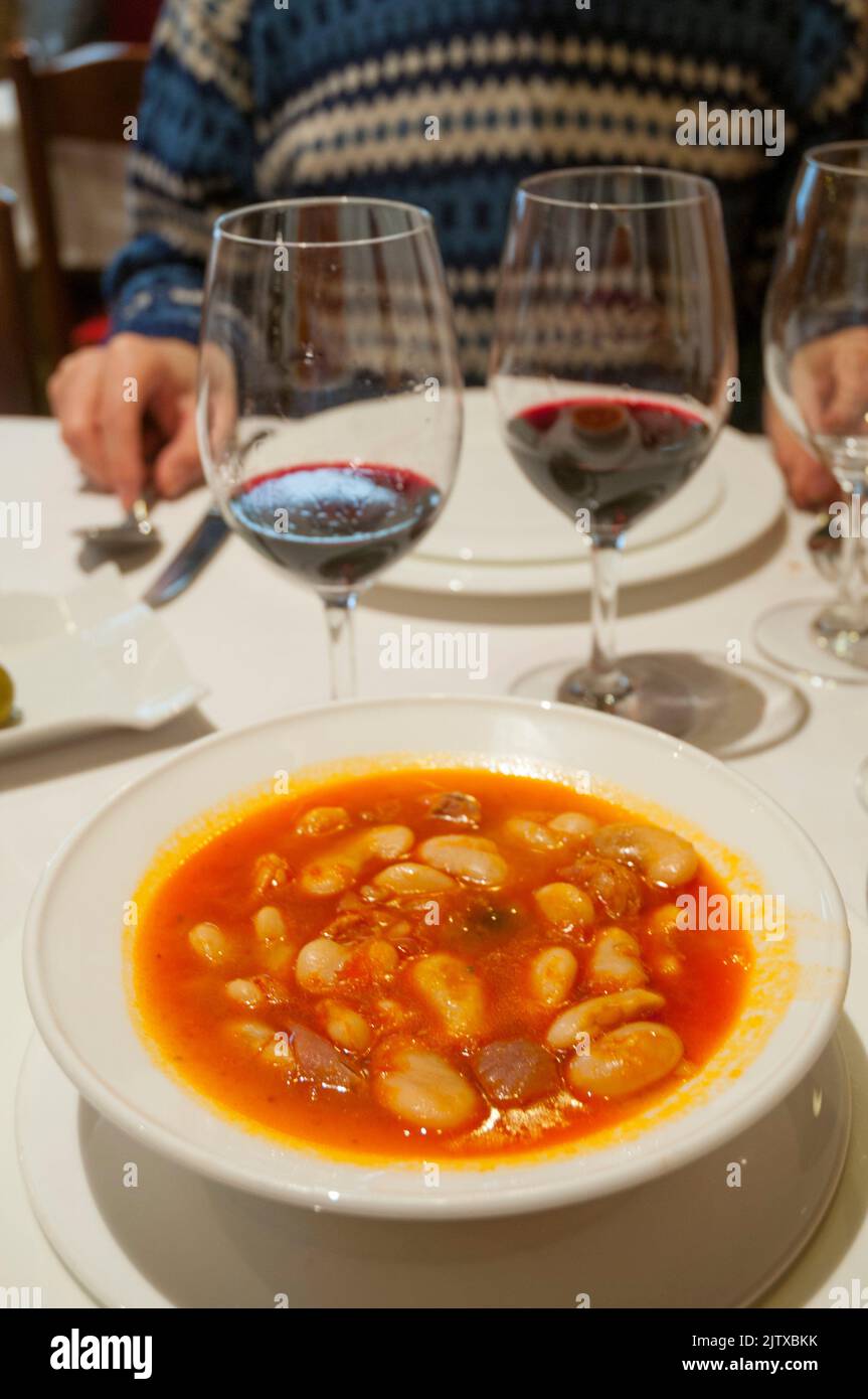 Beans stew. Spain. Stock Photo