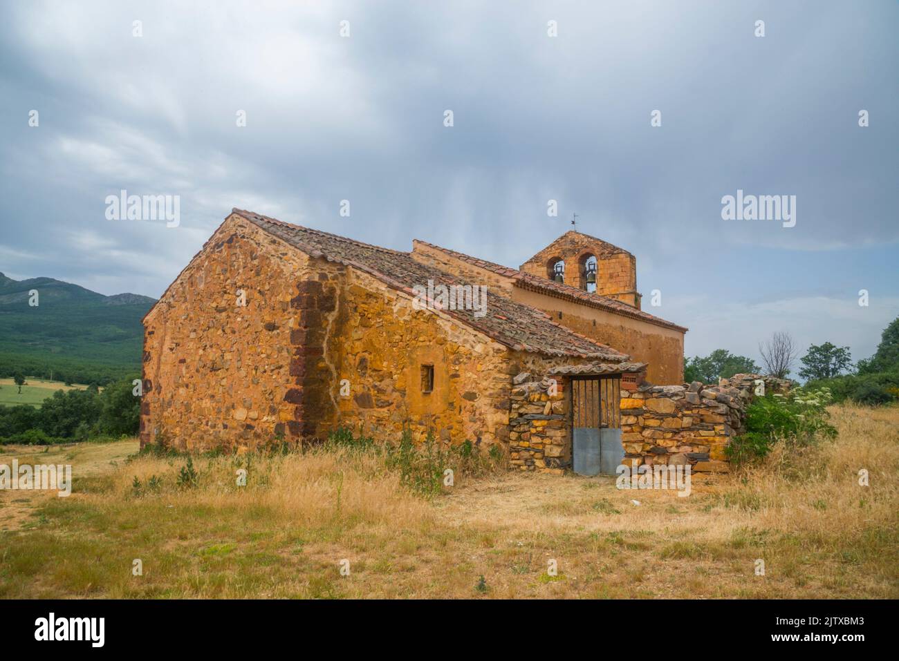 San Pedro church. El Alquite, Segovia province, Castilla Leon, Spain. Stock Photo